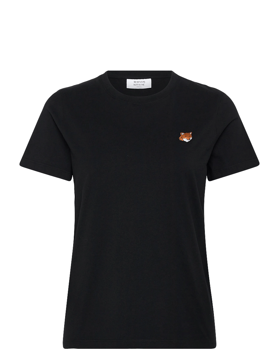 Maison Kitsune - FOX HEAD REGULAR TEE-SHIRT - t-shirts - black - 1