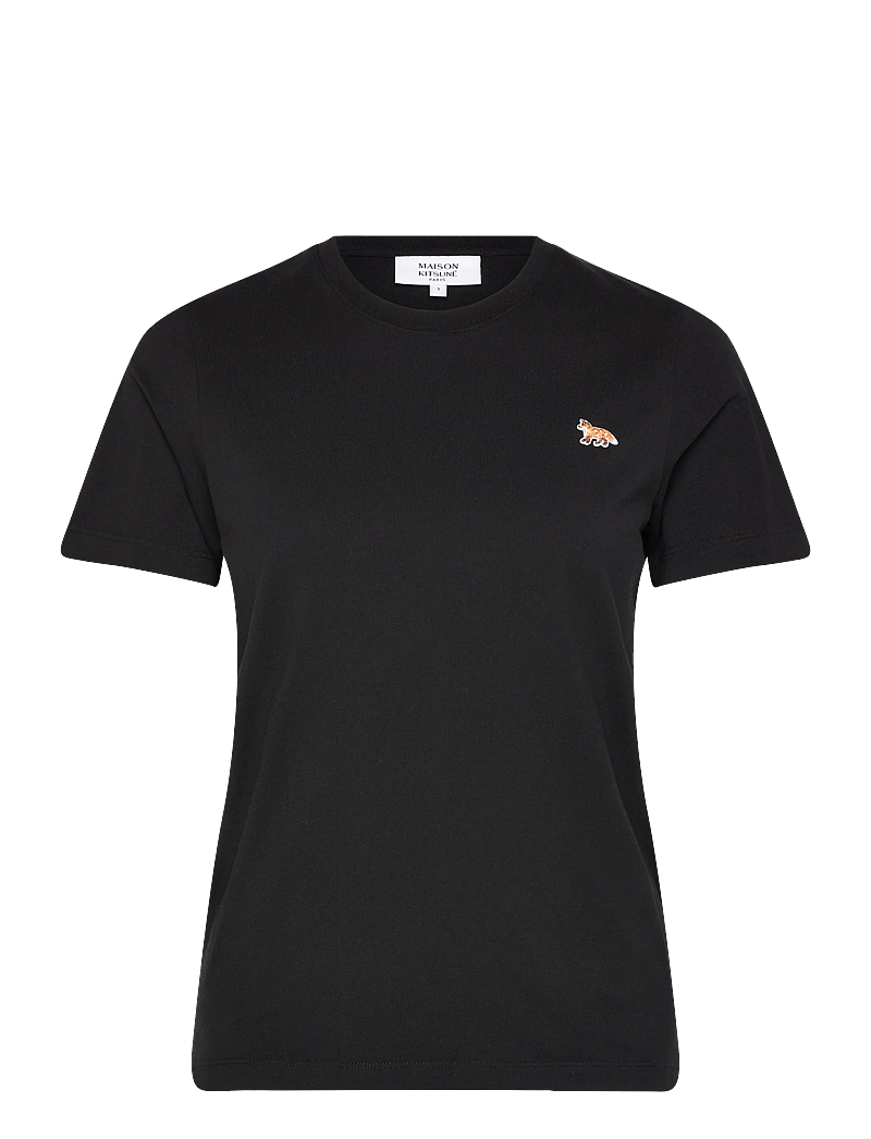 Maison Kitsune - BABY FOX PATCH REGULAR TEE SHIRT - t-shirts - black - 0