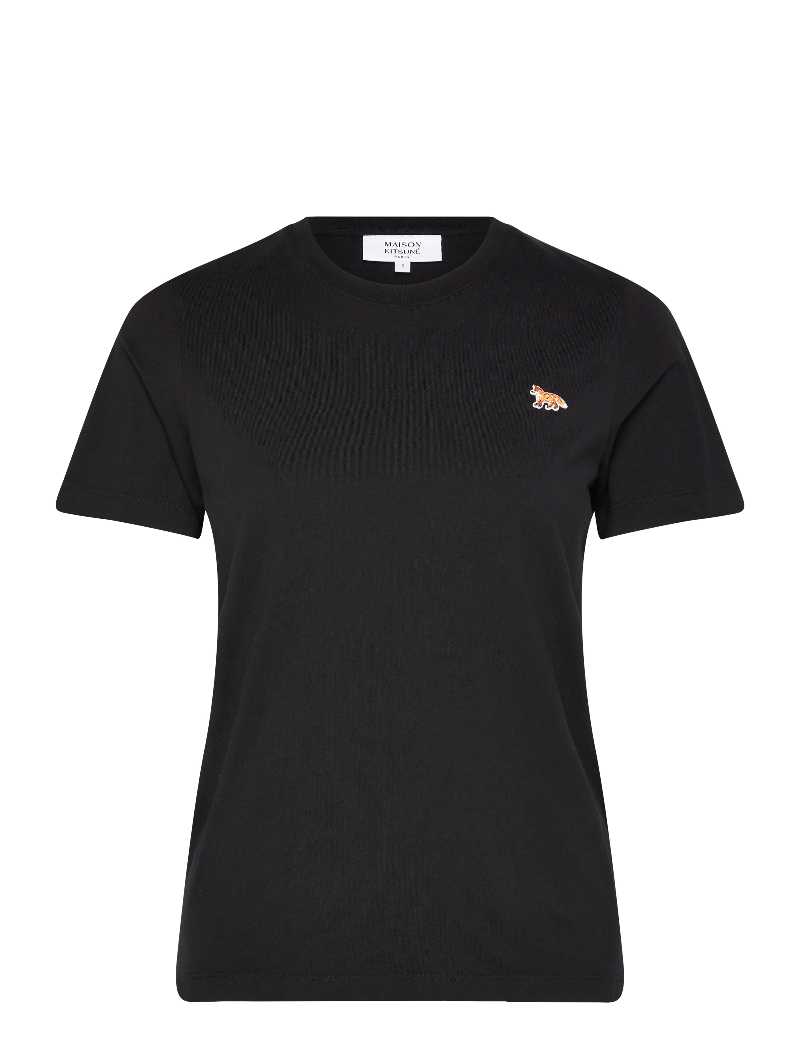 Maison Kitsune BABY FOX PATCH REGULAR TEE SHIRT - Tøj - BLACK / black