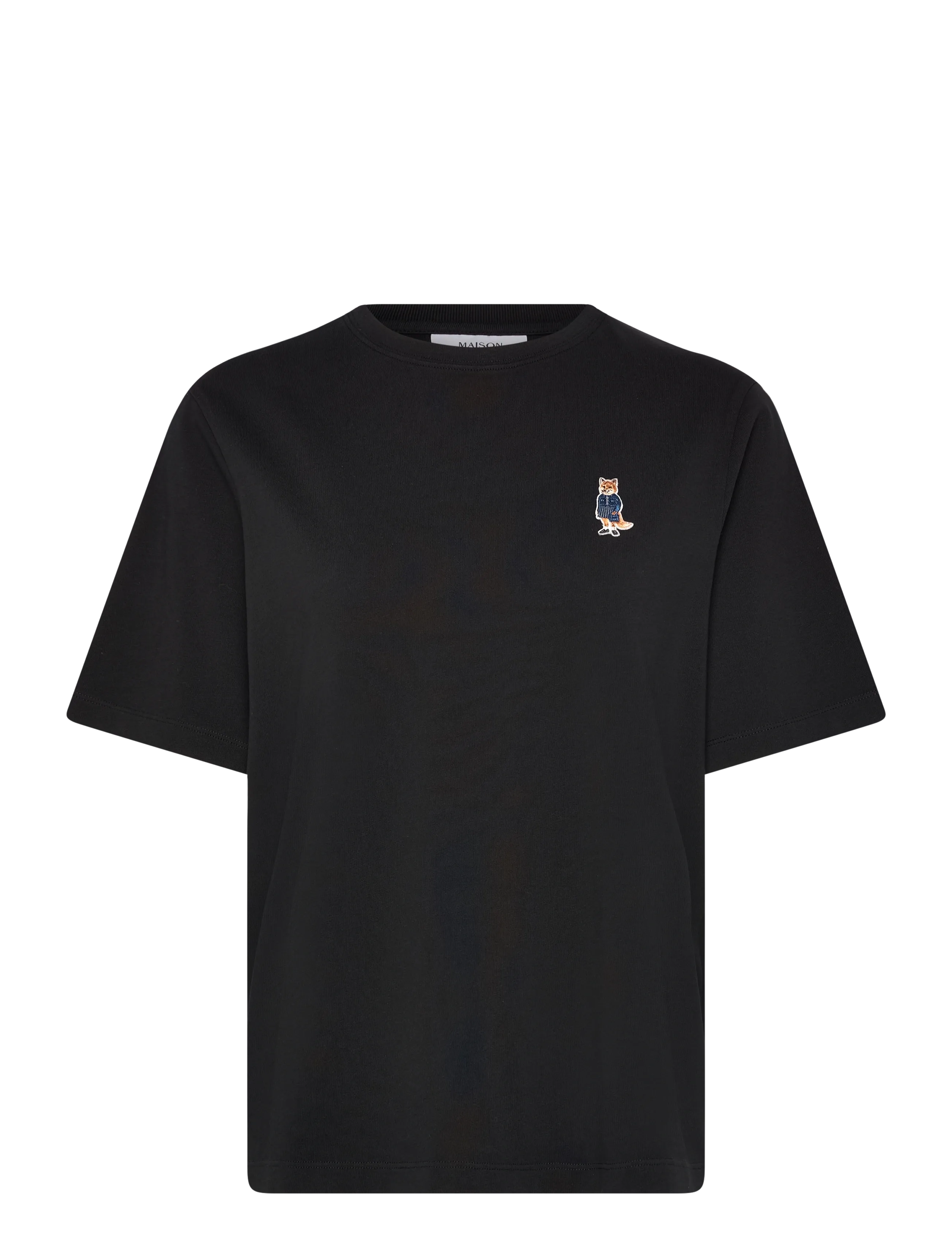 Maison Kitsune DRESSED FOX COMFORT TEE-SHIRT - Kläder - BLACK / black