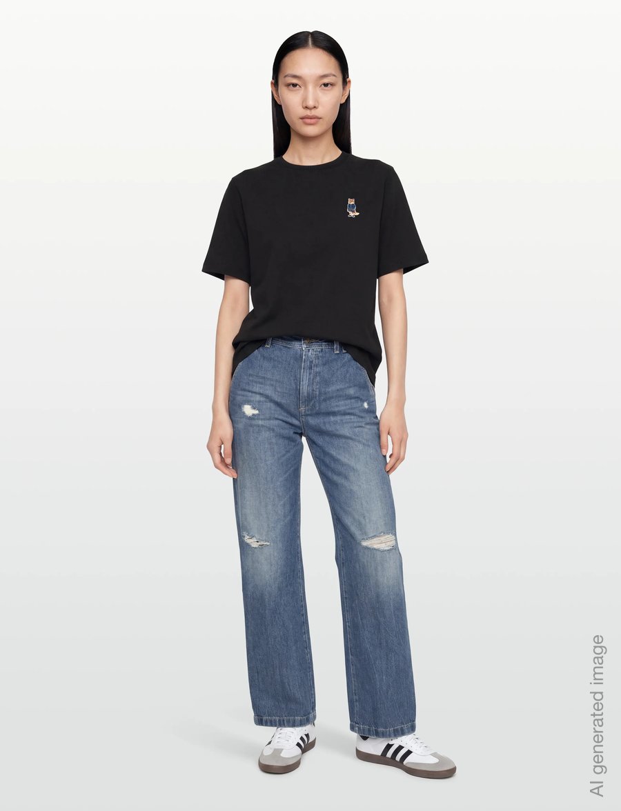 Maison Kitsune - DRESSED FOX COMFORT TEE-SHIRT - t-shirts - black - 0