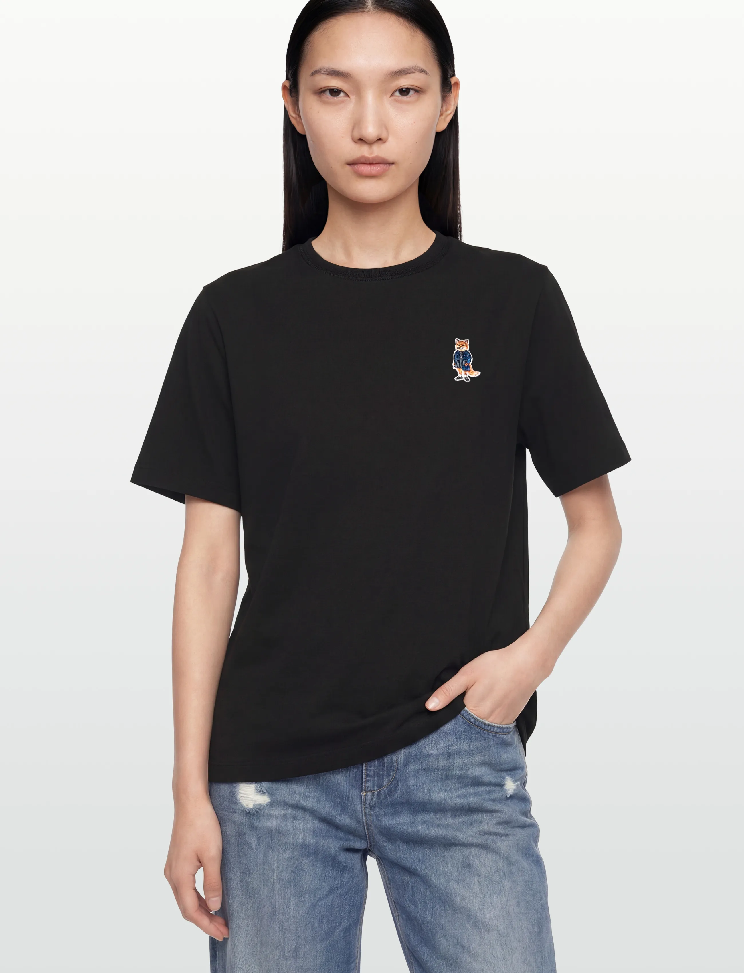 Maison Kitsune - DRESSED FOX COMFORT TEE-SHIRT - t-paidat - black - 3