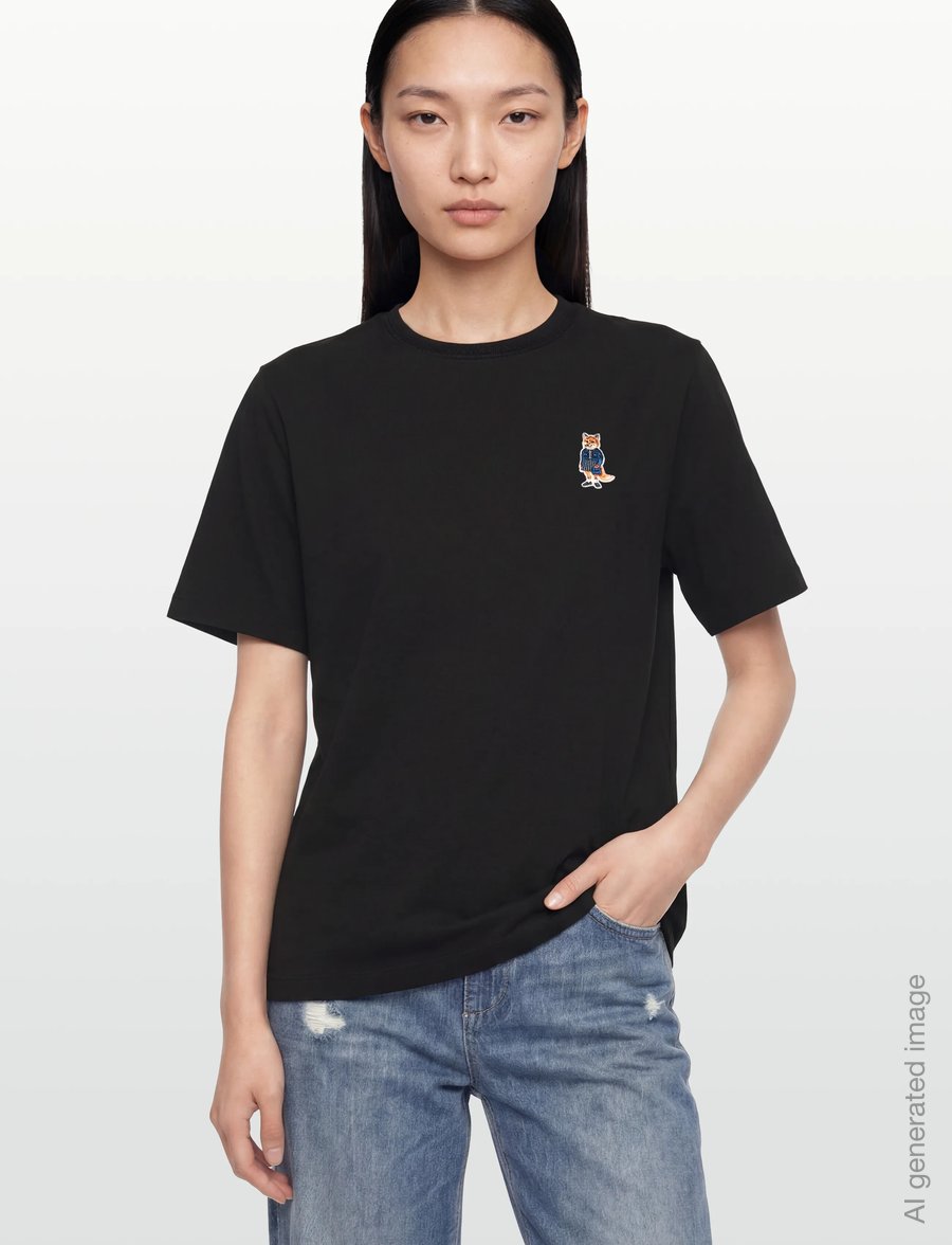 Maison Kitsune - DRESSED FOX COMFORT TEE-SHIRT - t-shirts - black - 3
