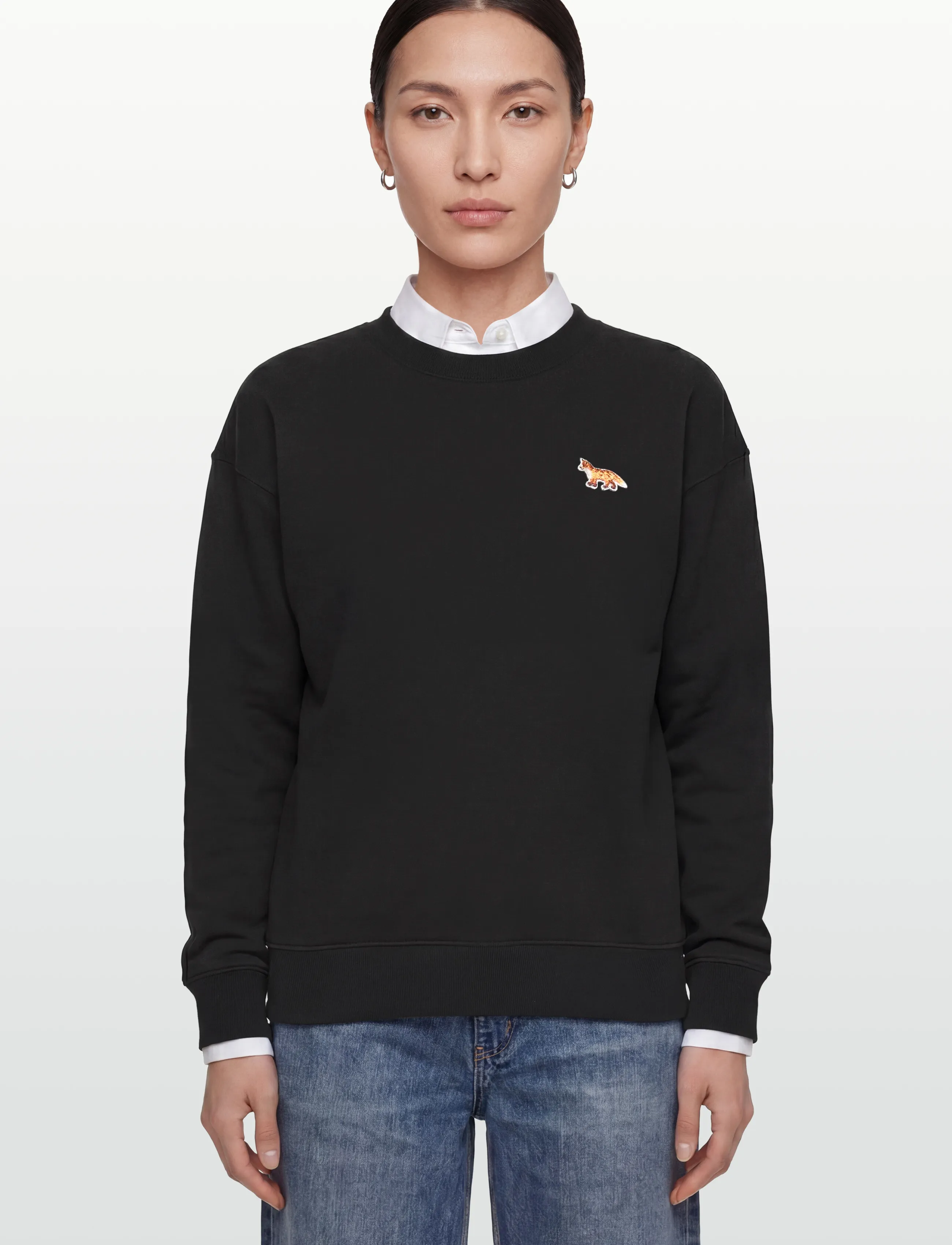 Maison Kitsune - BABY FOX COMFORT SWEATSHIRT - hverdags stil - black - 3