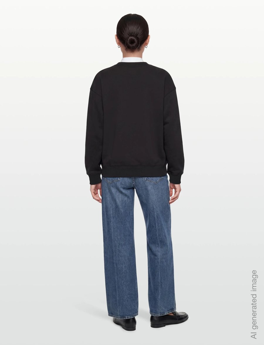 Maison Kitsune - BABY FOX COMFORT SWEATSHIRT - everyday style - black - 4