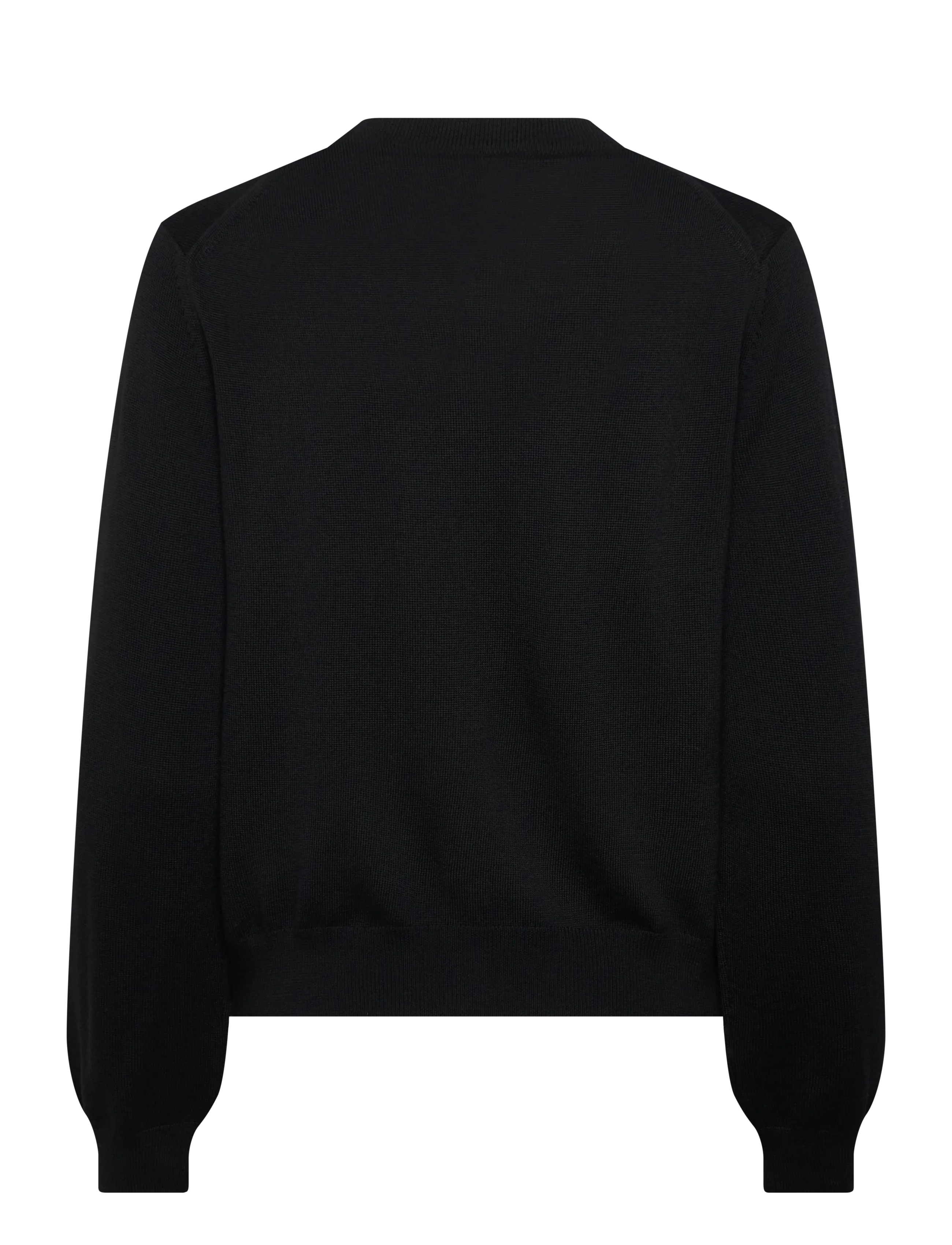 Maison Kitsune - BABY FOX MERINO REGULAR CARDIGAN - cardigans - black - 2