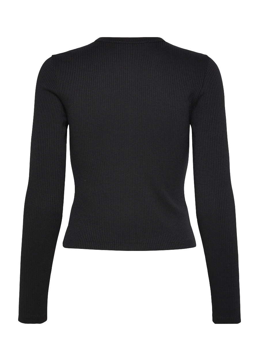 Maison Kitsune - RIBBED BABY FOX CARDIGAN BLACK - strickjacken - black - 2