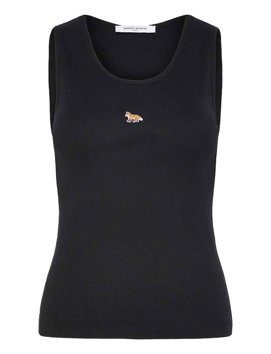 Maison Kitsune - BABY FOX TANK TOP - tanktops - black - 1