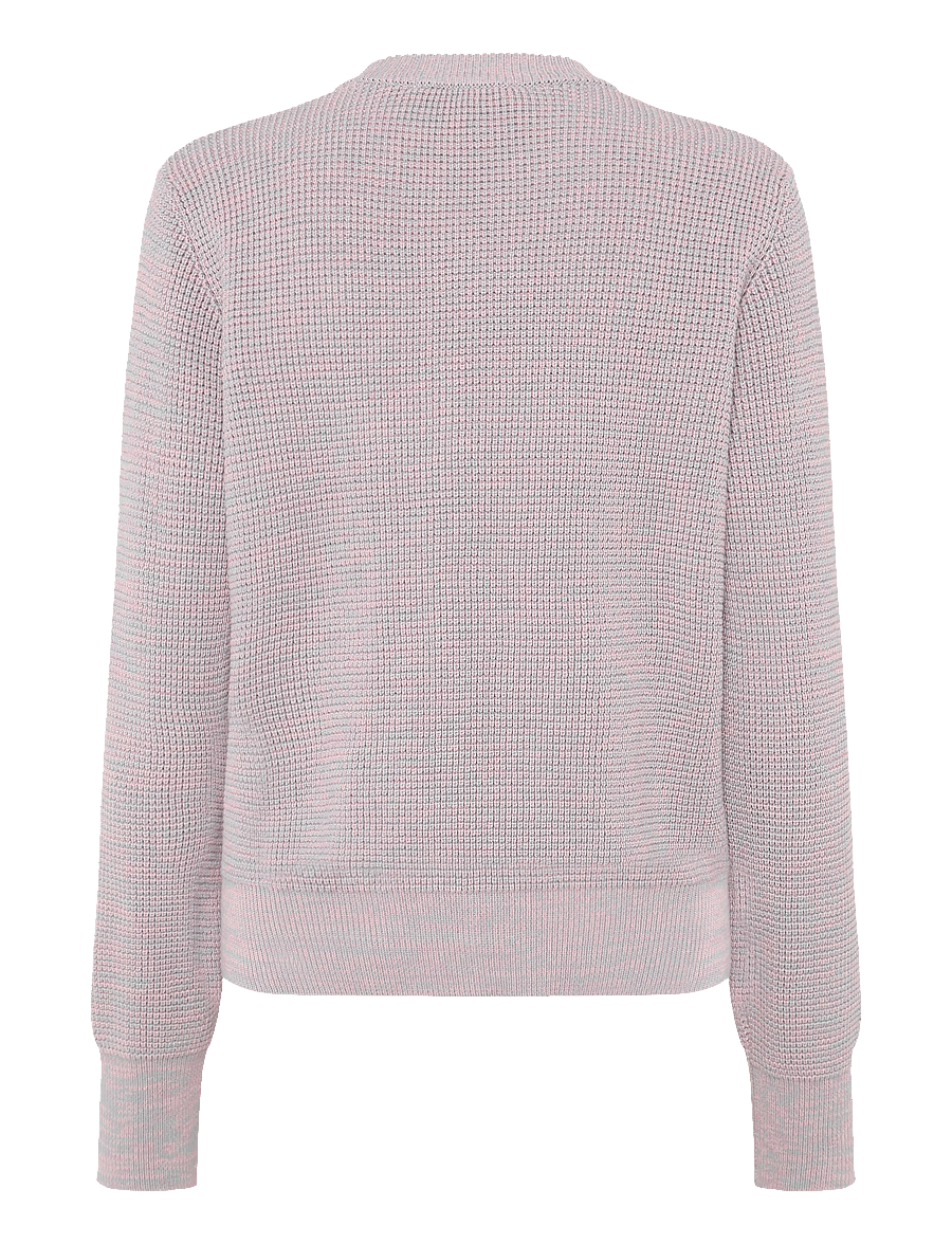Maison Kitsune - MAISON KITSUNE HANDWRITING WAFFLE JUMPER - jumpers - light purple - 1