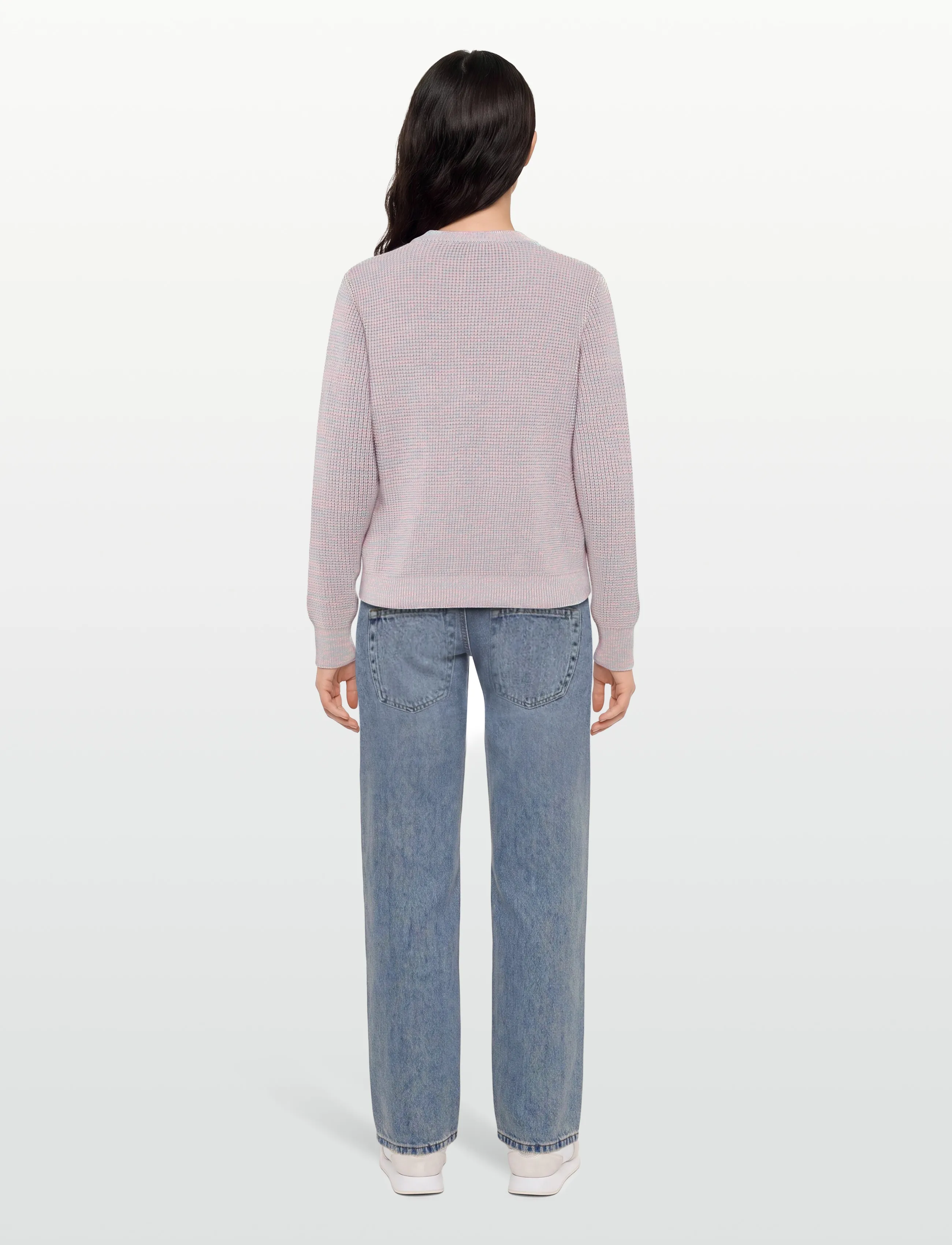 Maison Kitsune - MAISON KITSUNE HANDWRITING WAFFLE JUMPER - kampsunid - light purple - 4