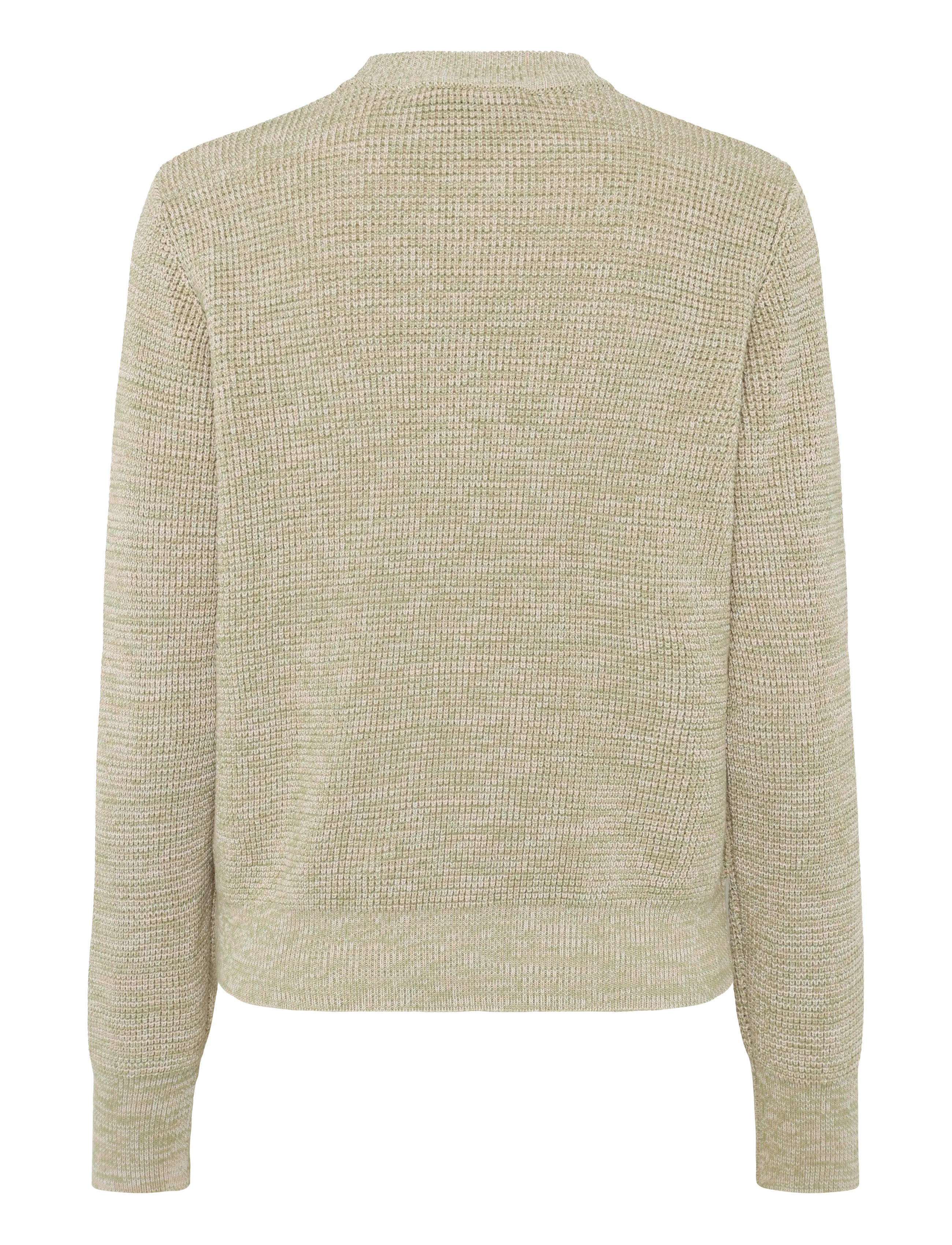 Maison Kitsune - MAISON KITSUNE HANDWRITING WAFFLE JUMPER - green tea - 1