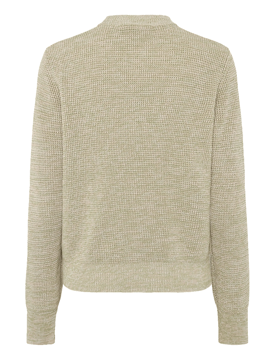 Maison Kitsune - MAISON KITSUNE HANDWRITING WAFFLE JUMPER - pullover - green tea - 1