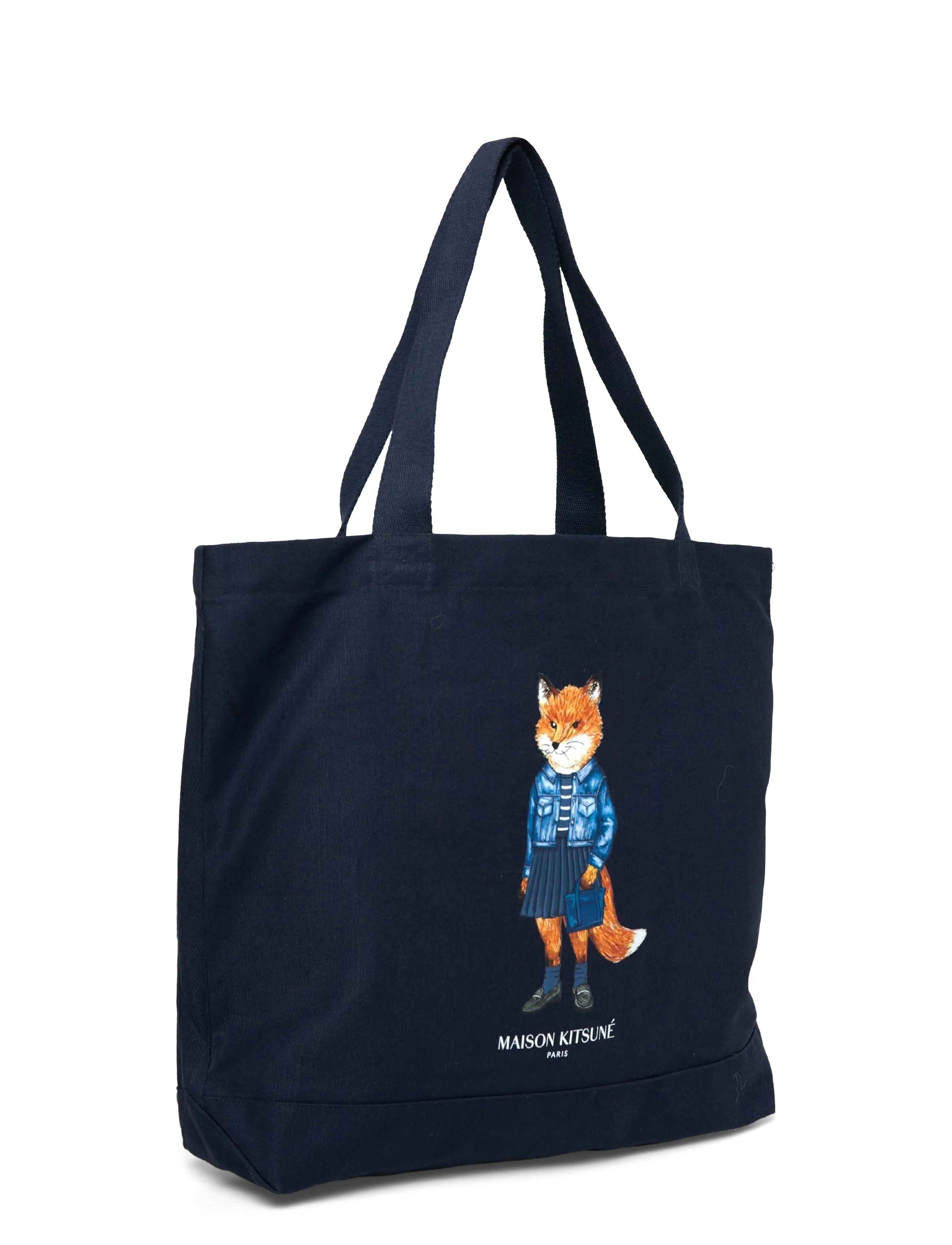 Maison Kitsune - DRESSED  FOX TOTE - muleposer - classicnavy - 2