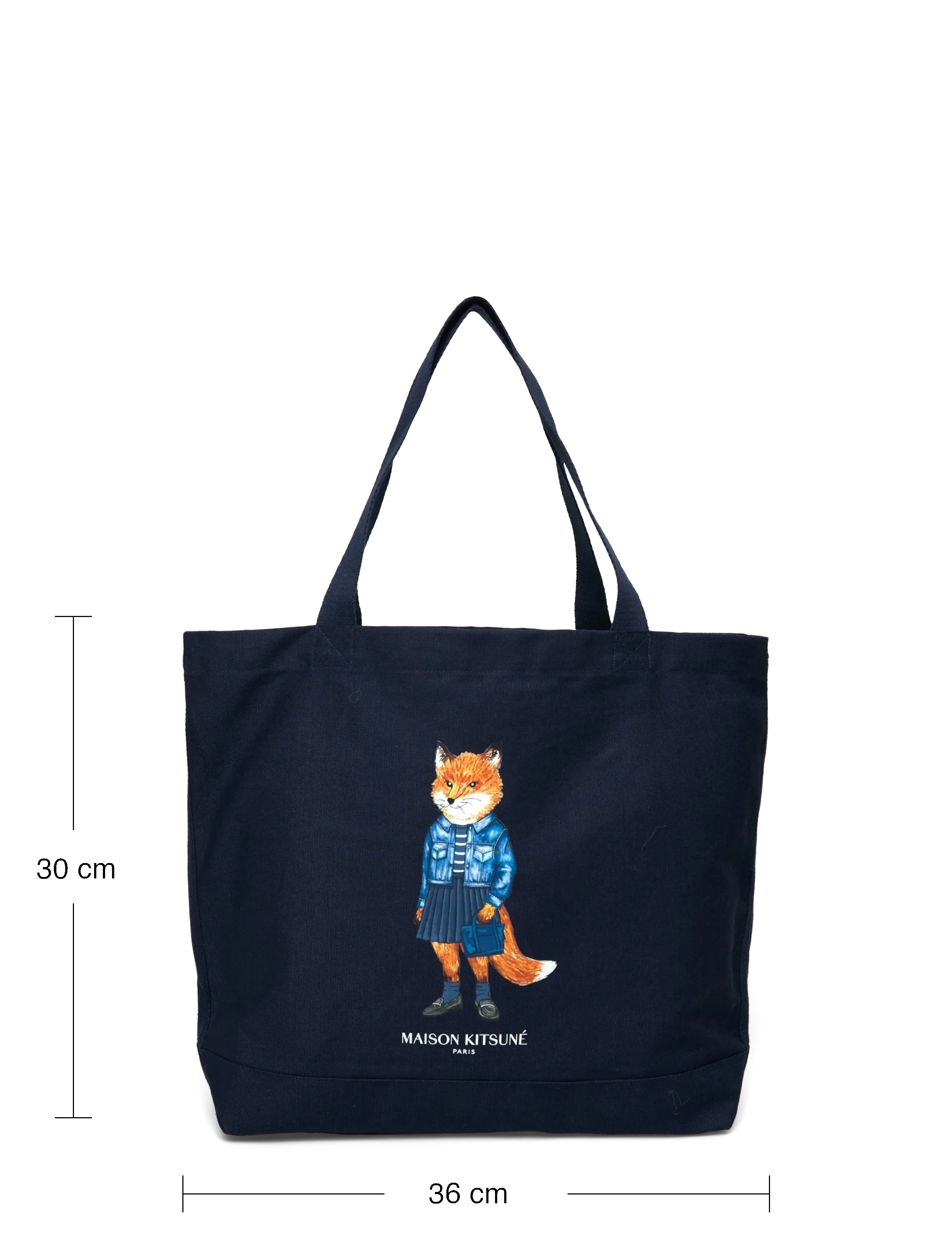 Maison Kitsune - DRESSED  FOX TOTE - muleposer - classicnavy - 3