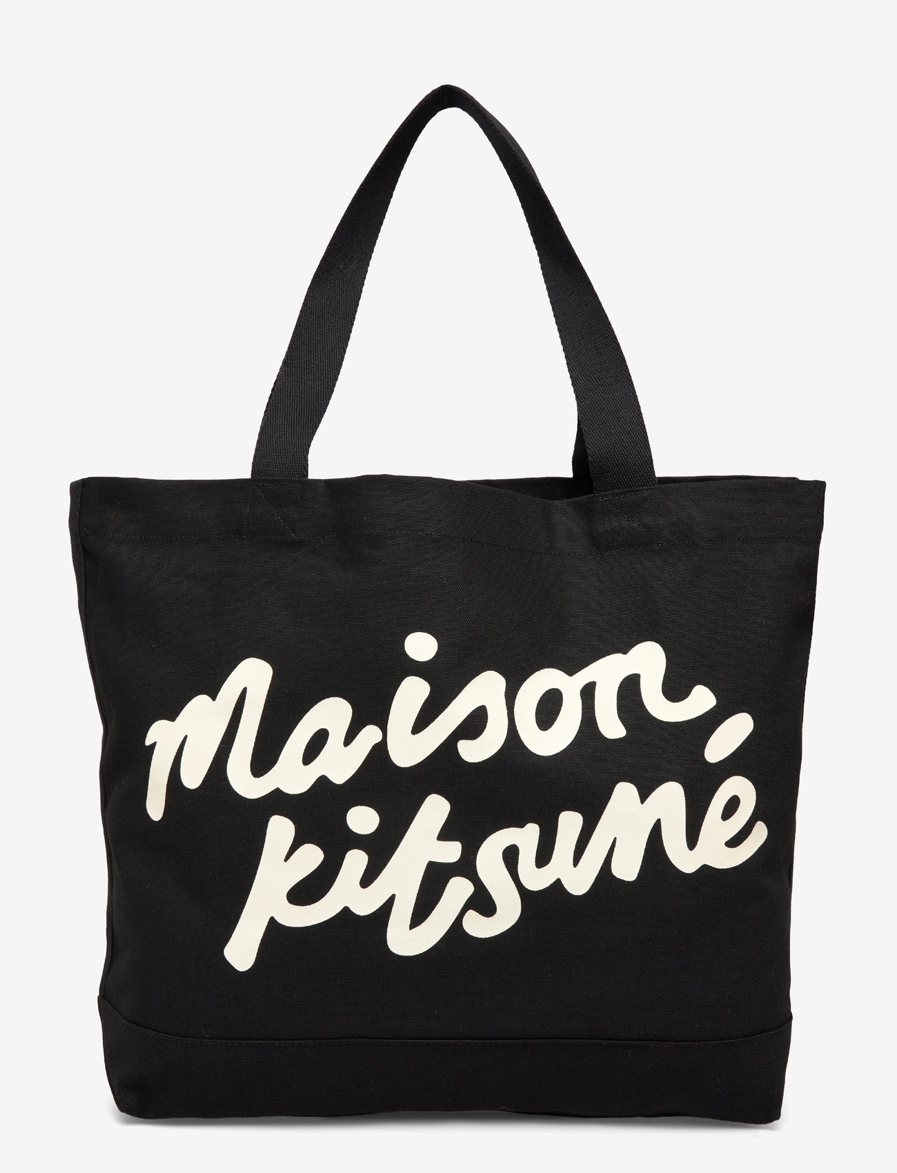 Maison Kitsune - MAISON KITSUNE HANDWRITING TOTE - tote bags - black - 0