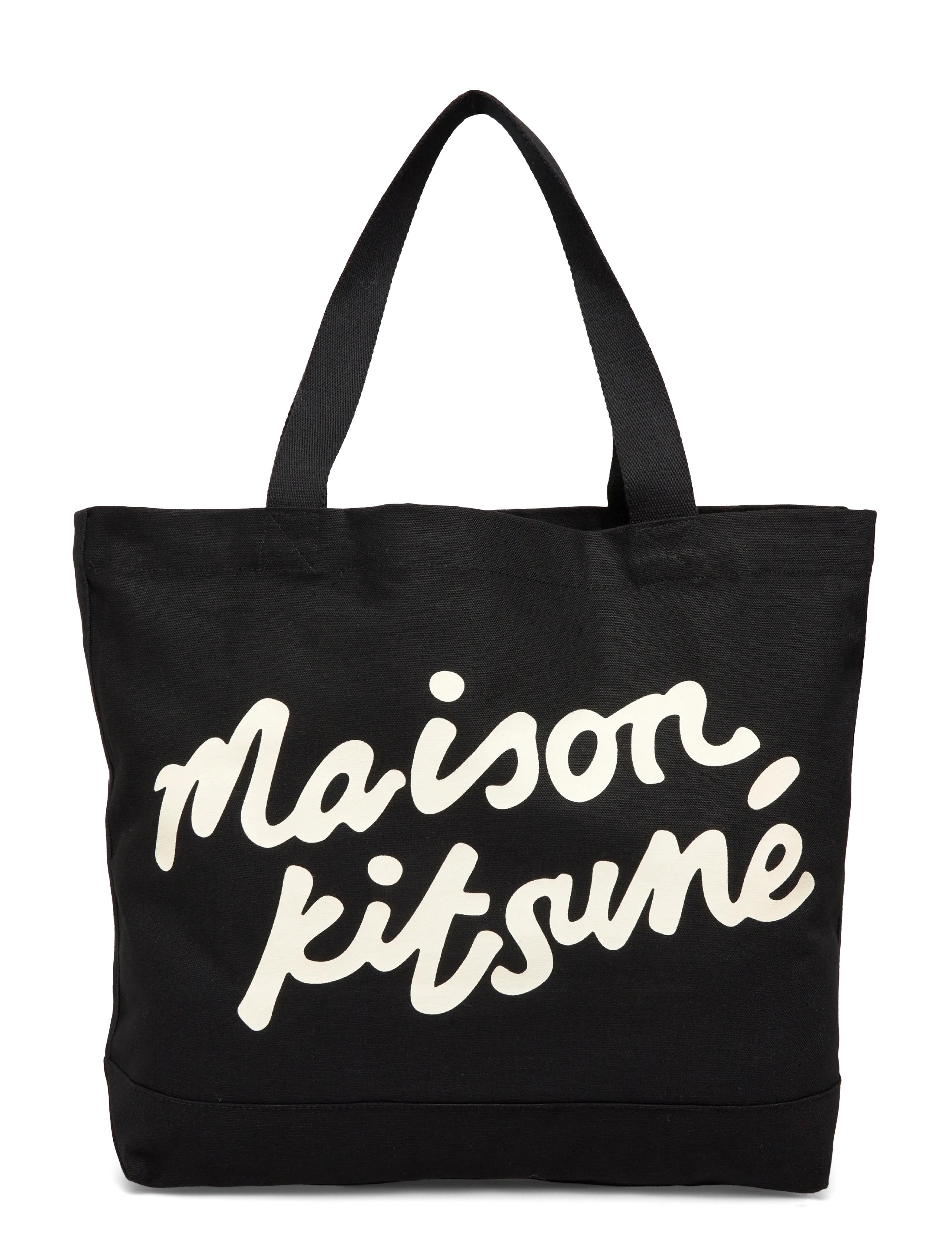 Maison Kitsune MAISON KITSUNE HANDWRITING TOTE - Väskor - BLACK / black