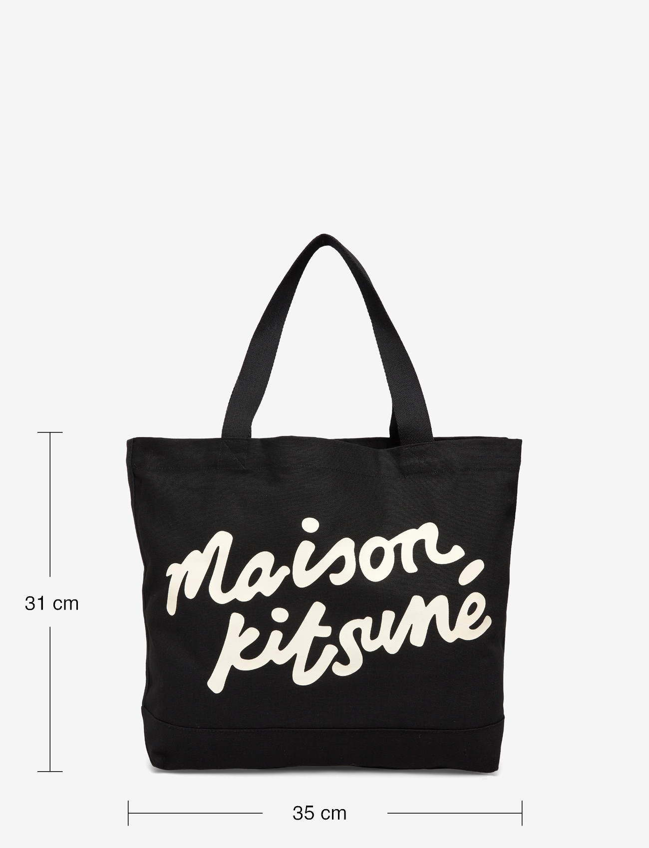 Maison Kitsune - MAISON KITSUNE HANDWRITING TOTE - tote bags - black - 3