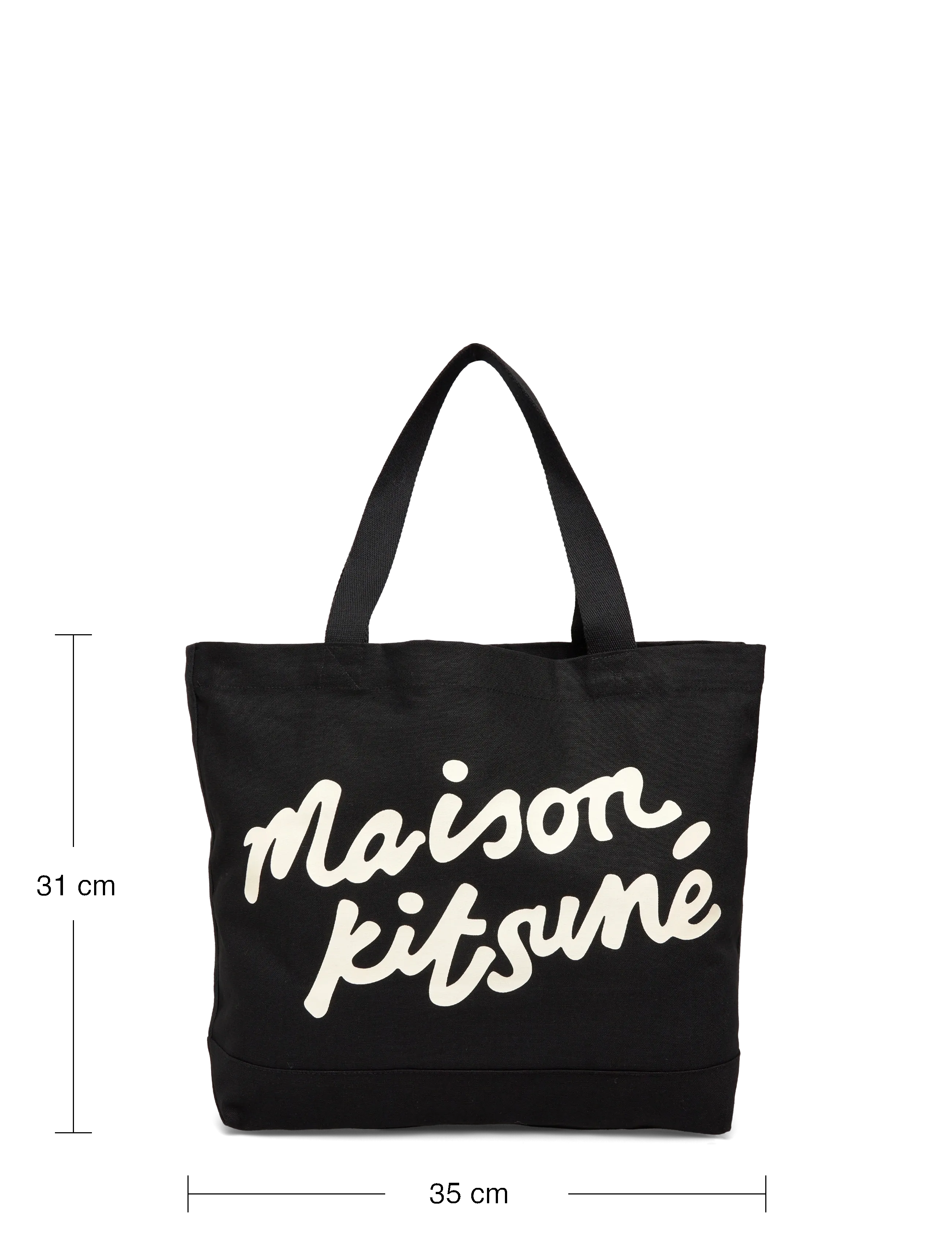 Maison Kitsune - MAISON KITSUNE HANDWRITING TOTE - tote bags - black - 3