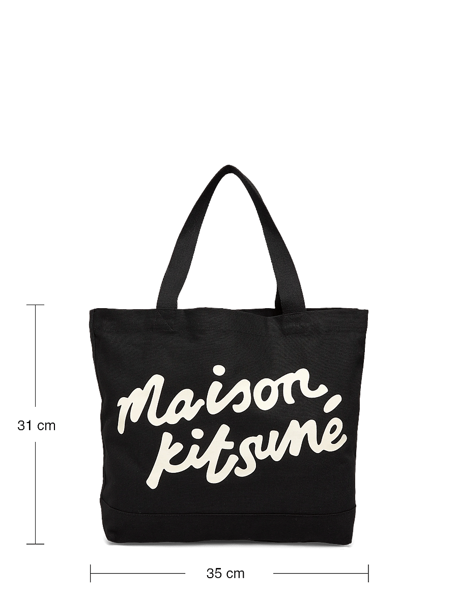 Maison Kitsune - MAISON KITSUNE HANDWRITING TOTE - tote bags - black - 3