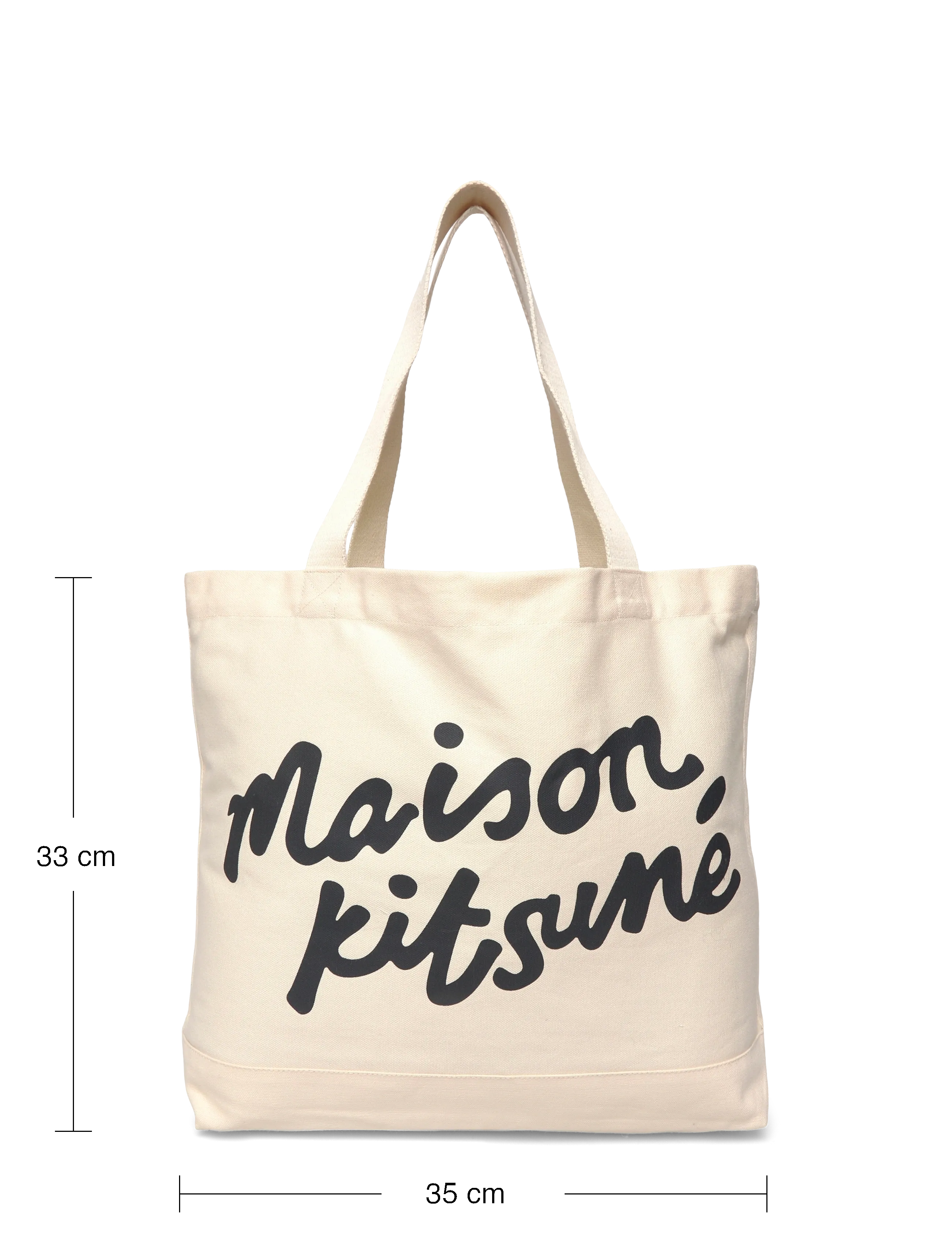 Maison Kitsune - MAISON KITSUNE HANDWRITING TOTE - tote bags - ecru - 3