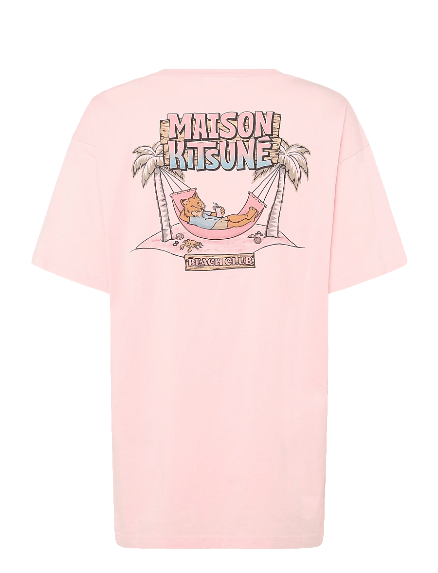 Maison Kitsune - 6-18 MAISON KITSUNE BEACH CLUB RELAXED TEE-SHIRT - t-särgid - milkshake - 2