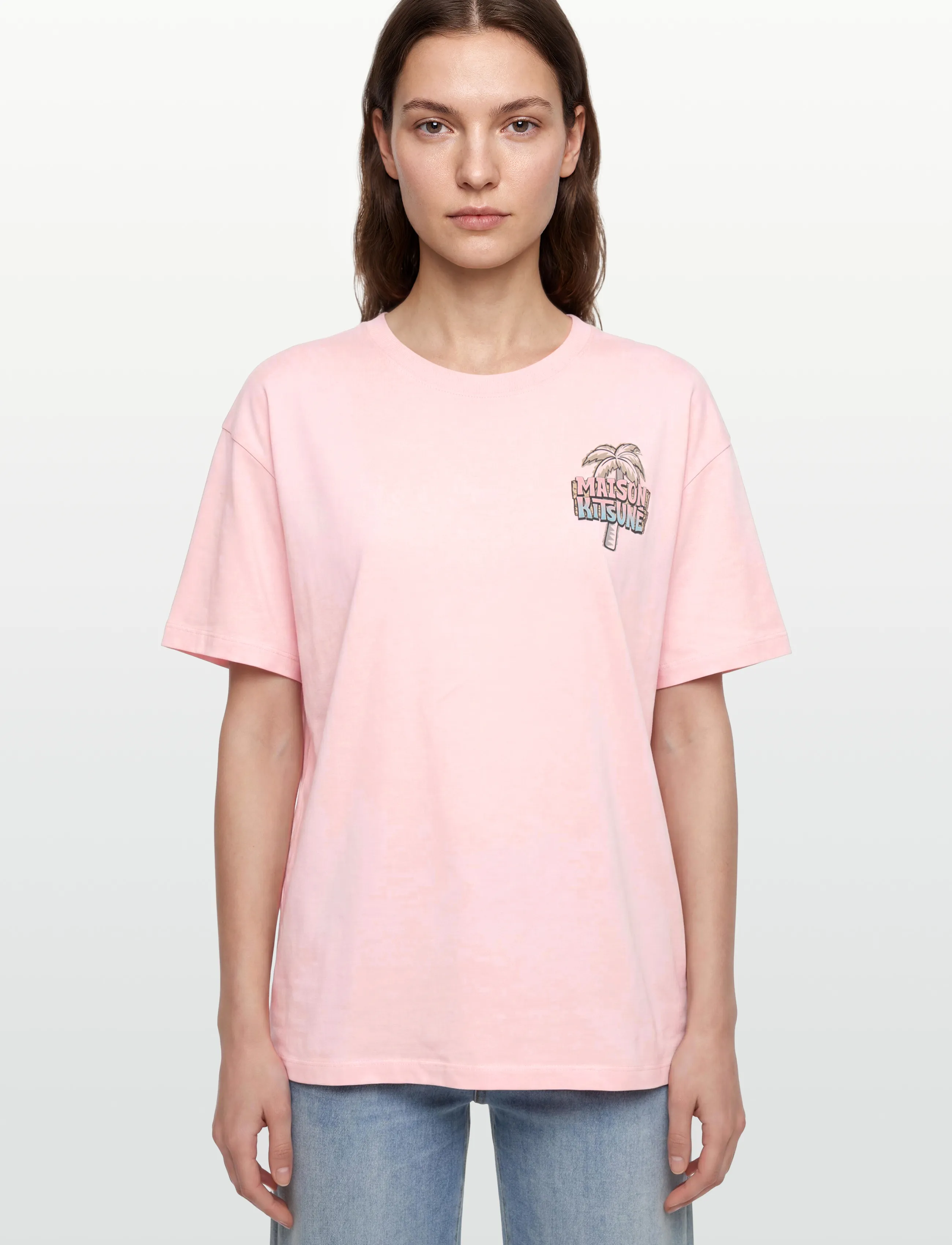 Maison Kitsune - 6-18 MAISON KITSUNE BEACH CLUB RELAXED TEE-SHIRT - milkshake - 3