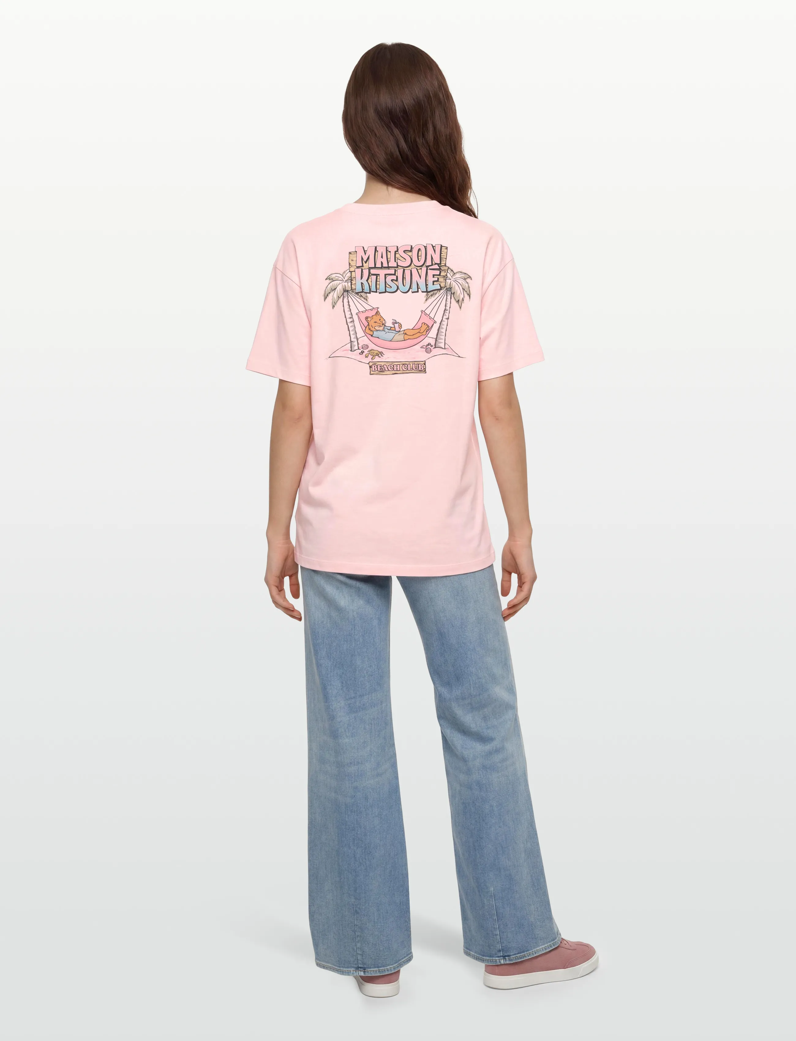Maison Kitsune - 6-18 MAISON KITSUNE BEACH CLUB RELAXED TEE-SHIRT - milkshake - 4
