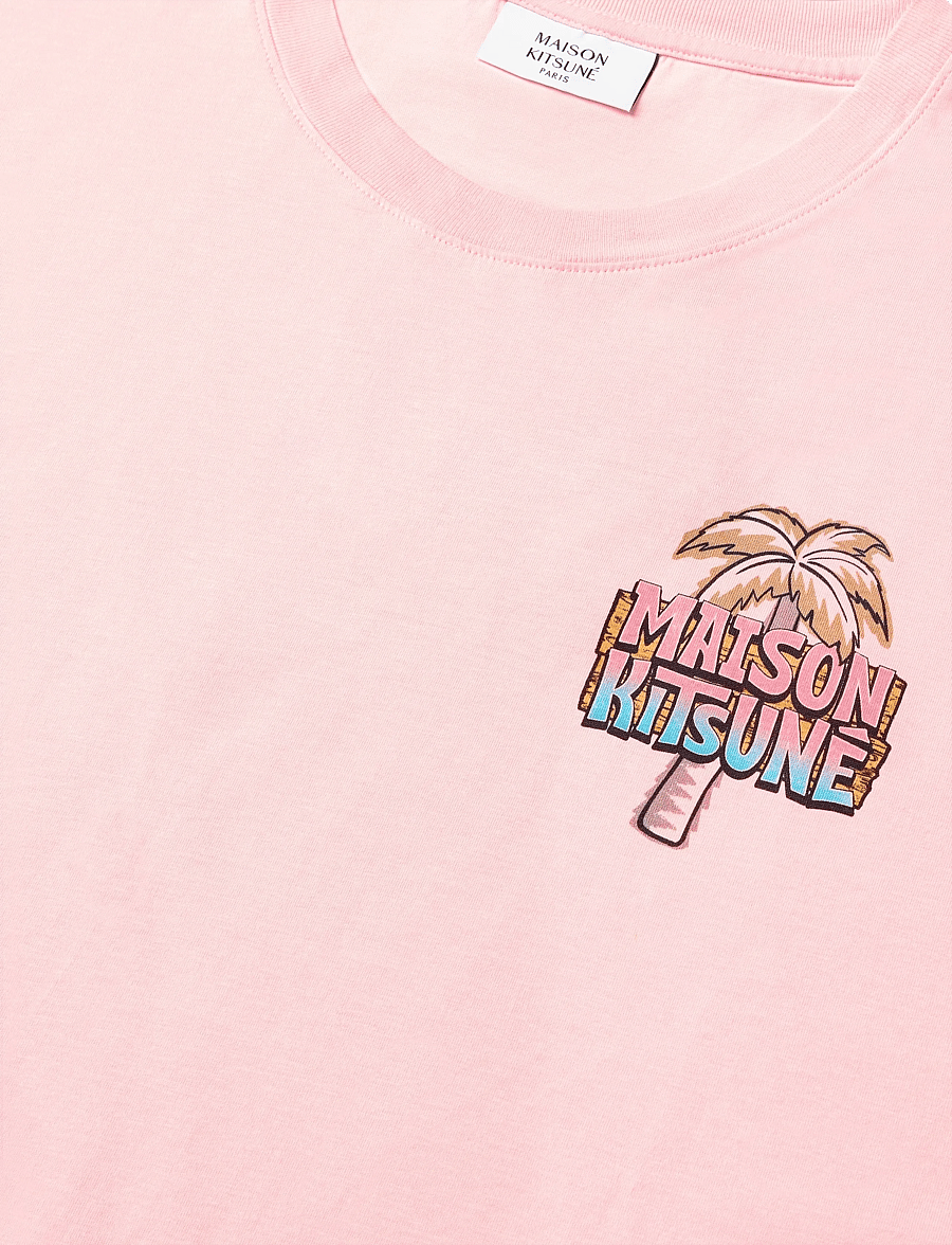 Maison Kitsune - 6-18 MAISON KITSUNE BEACH CLUB RELAXED TEE-SHIRT - t-särgid - milkshake - 5
