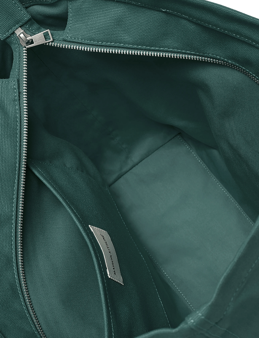 Maison Kitsune - FOX HEAD LARGE TOTE - tote bags - evergreen - 3