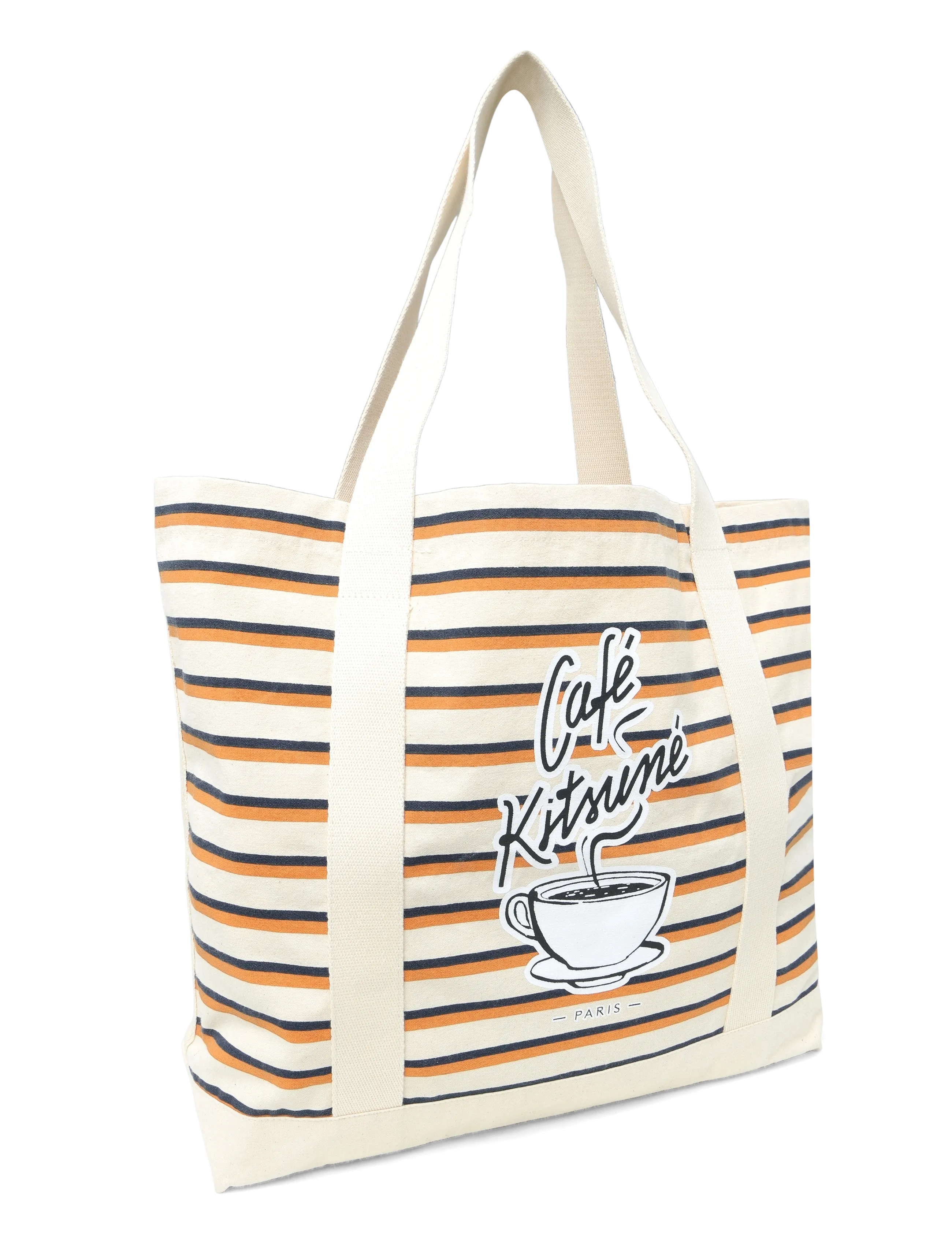 "Coffee Cup" Striped Shopping Bag 3