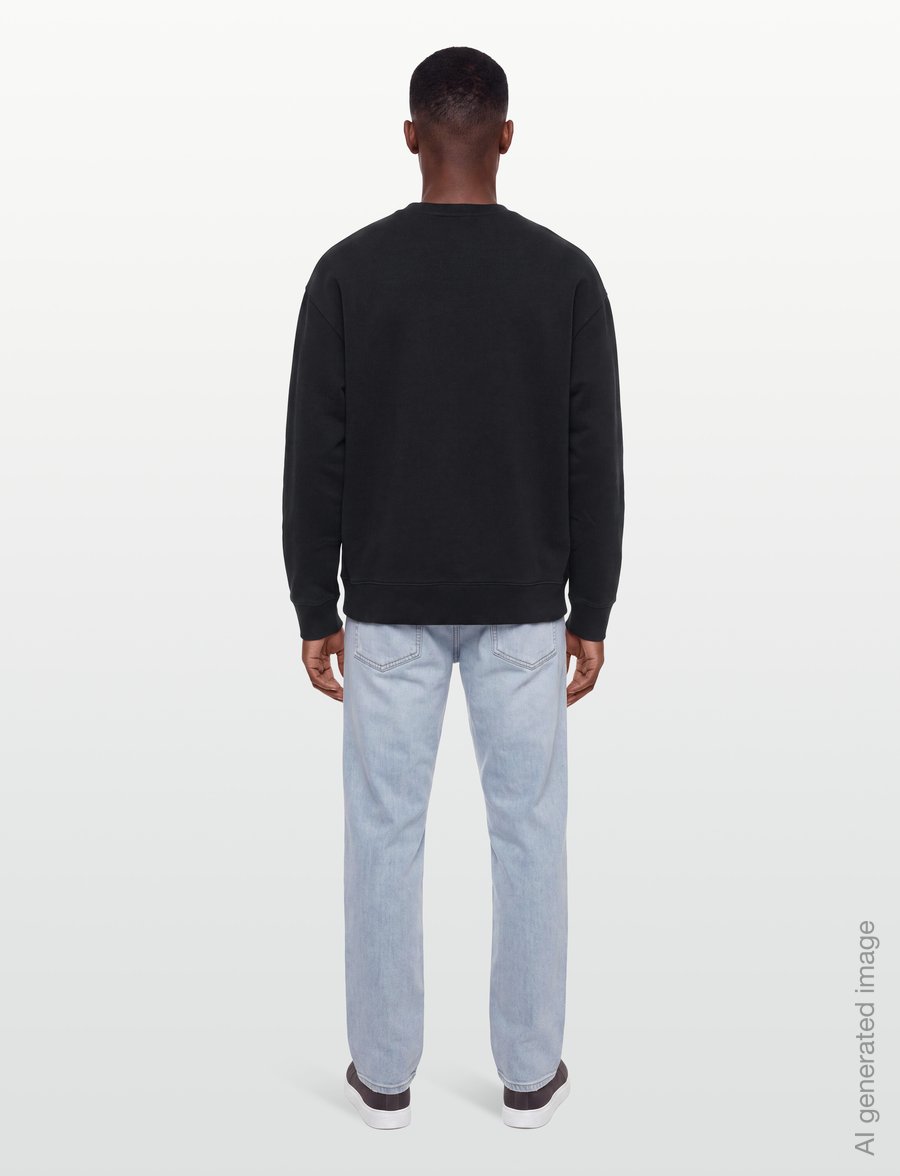 Maison Kitsune - CAFE KITSUNE COFFEE CUP RELAX SWEATSHIRT - tøj - black - 4