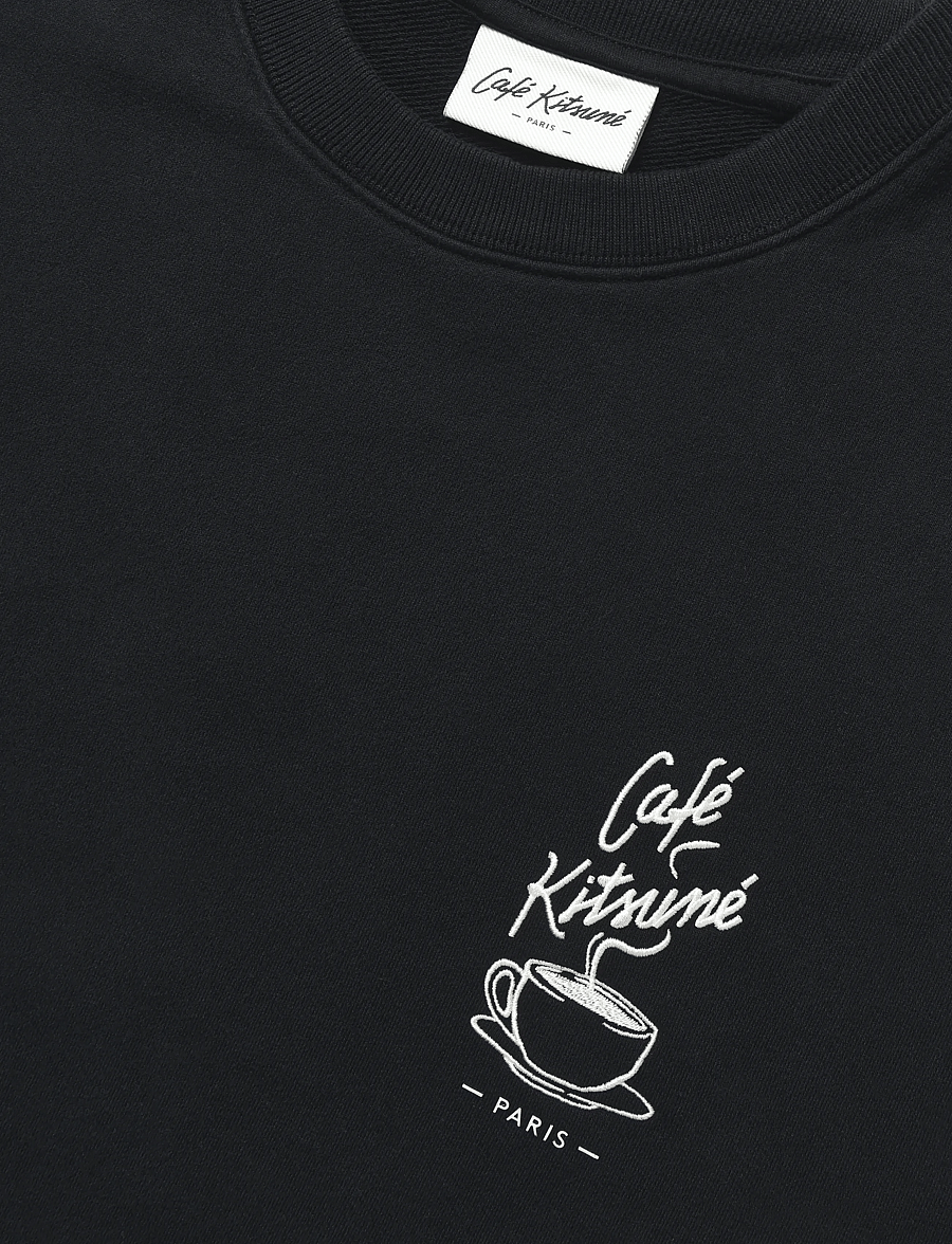 Maison Kitsune - CAFE KITSUNE COFFEE CUP RELAX SWEATSHIRT - sweatshirts - black - 2