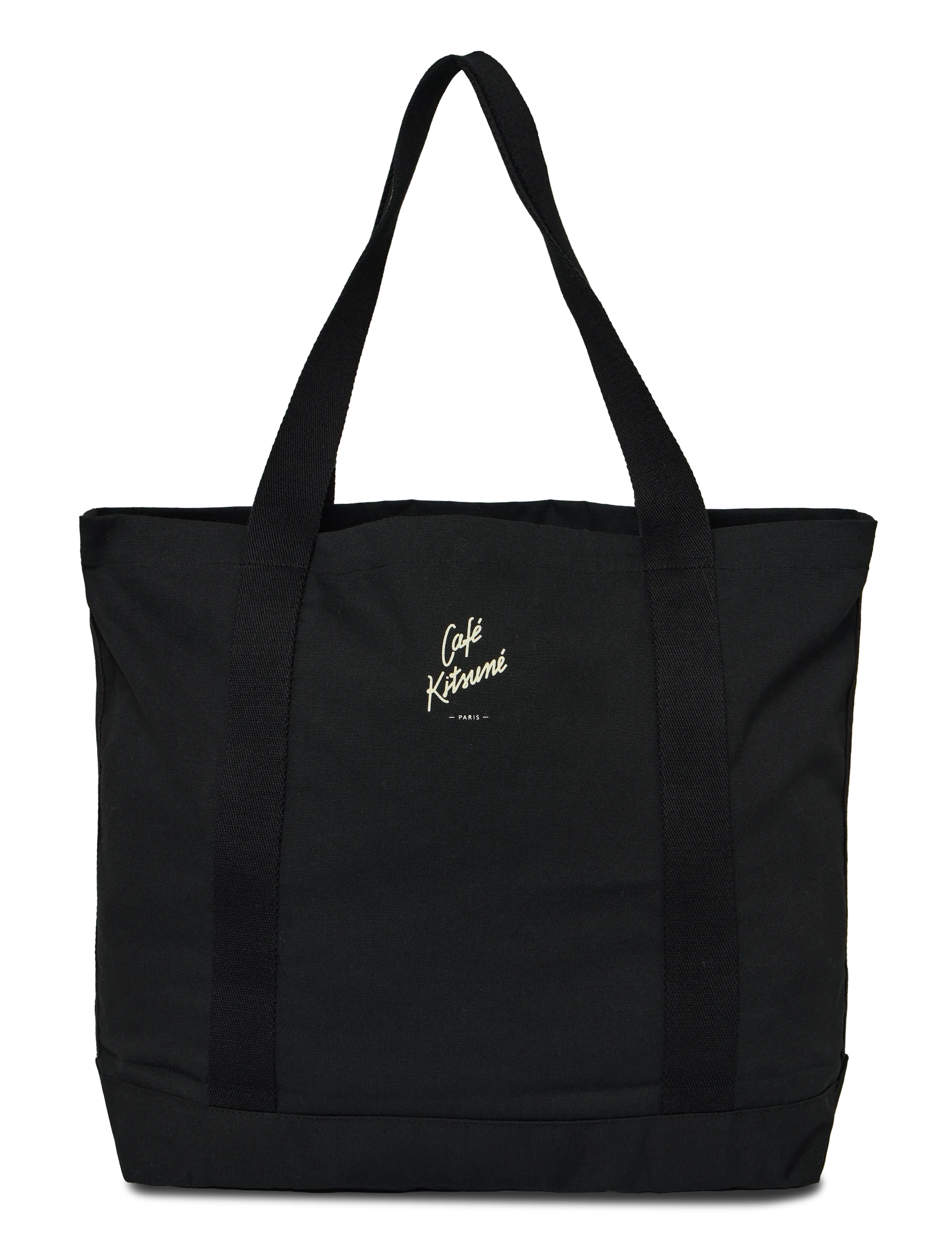 Maison Kitsune - CAFE KITSUNE COFFEE CUP TOTE BAG - black - 1