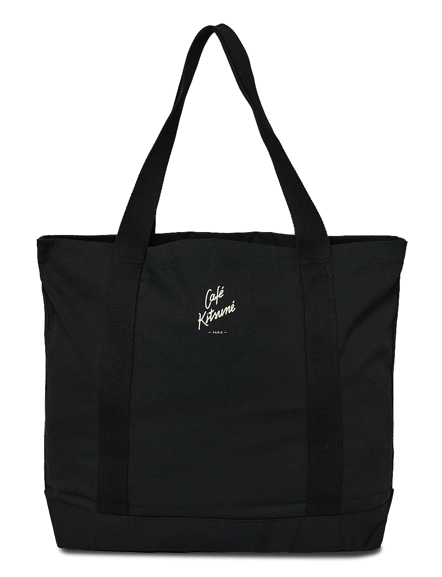 Maison Kitsune - CAFE KITSUNE COFFEE CUP TOTE BAG - shoppers - black - 1