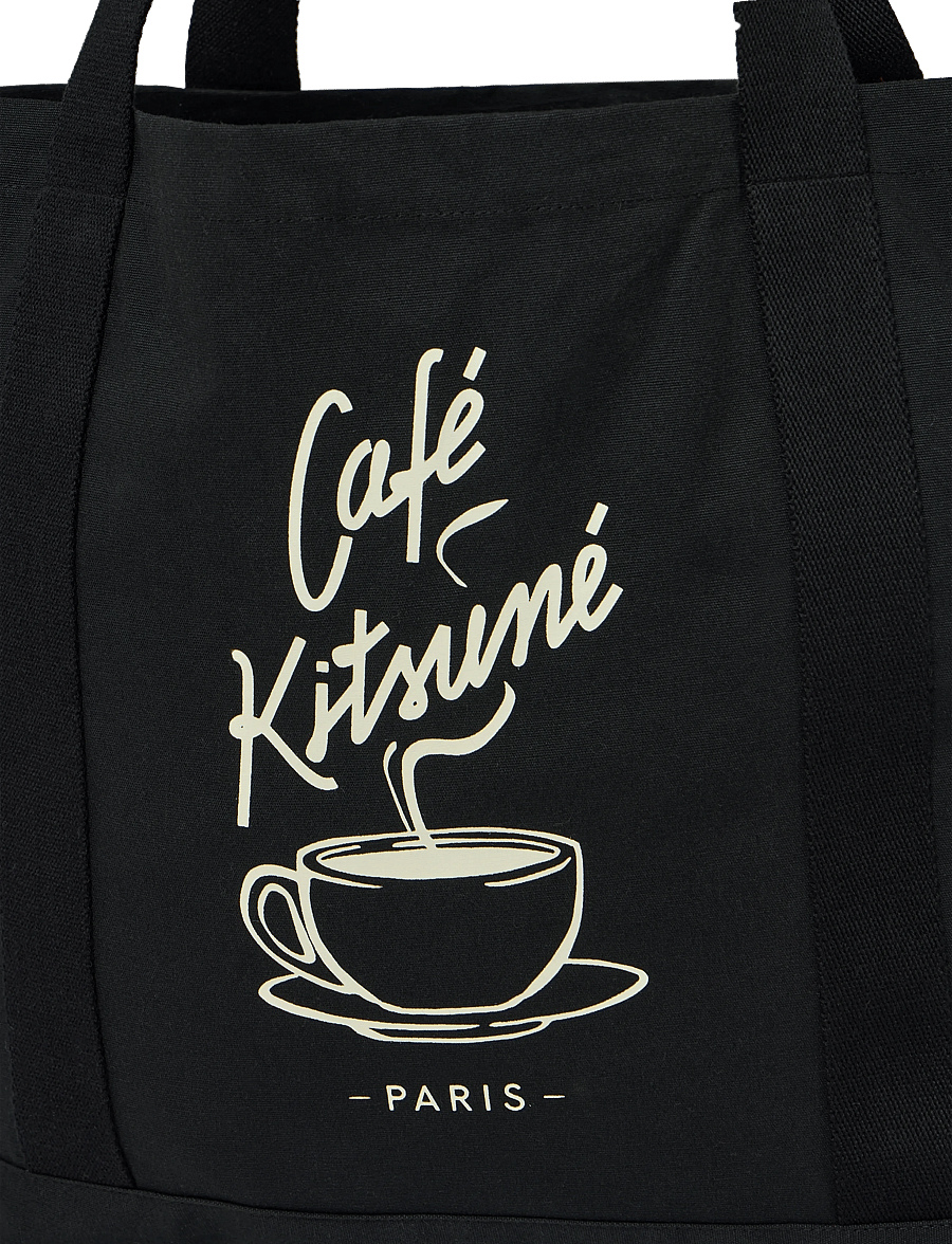 Maison Kitsune - CAFE KITSUNE COFFEE CUP TOTE BAG - shoppers - black - 2