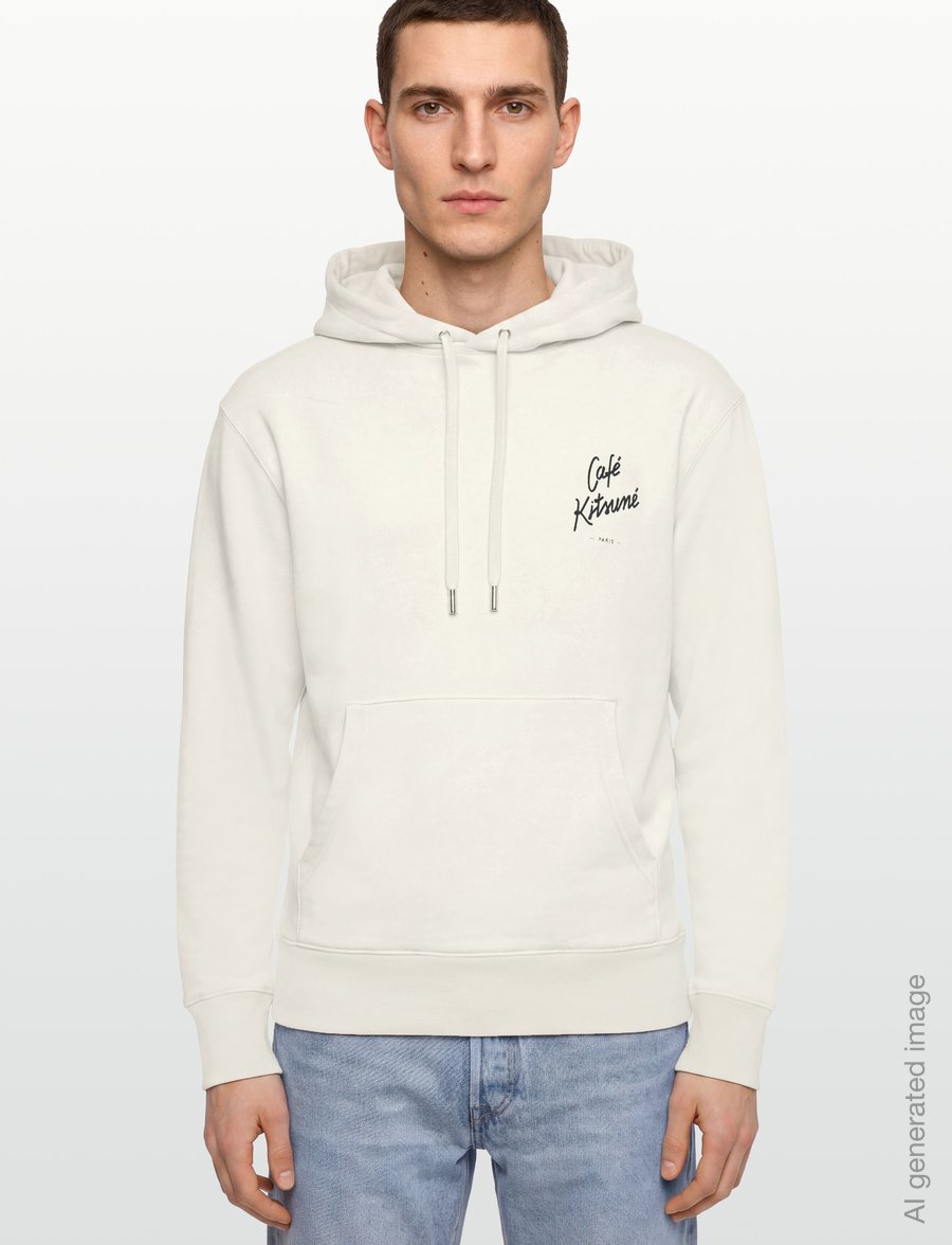 Maison Kitsune - HOODIE CAFE KITSUNE NEW - hoodies - latte - 3