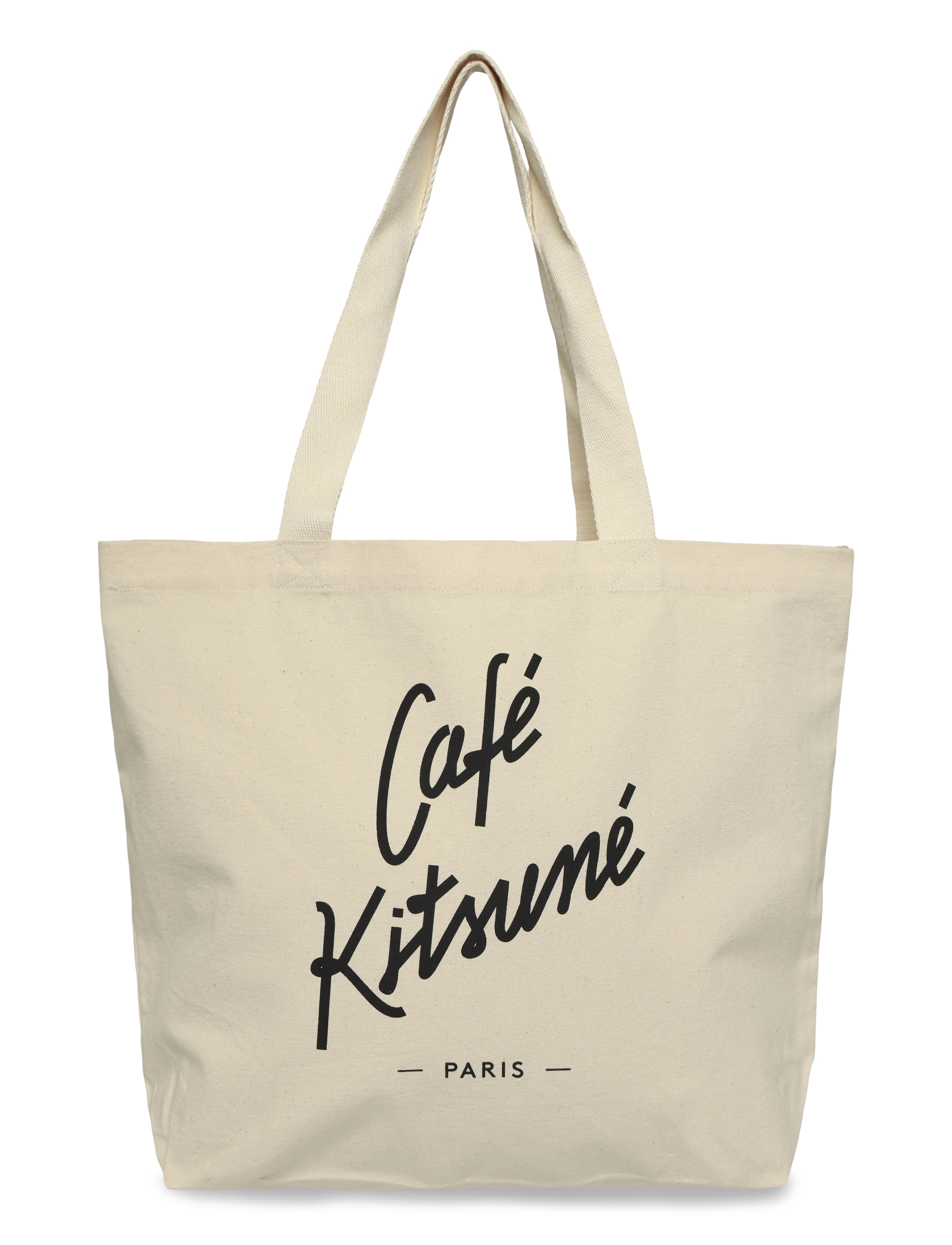 Maison Kitsune TOTE BAG CAFE KITSUNE LT - Väskor - LATTE / cream
