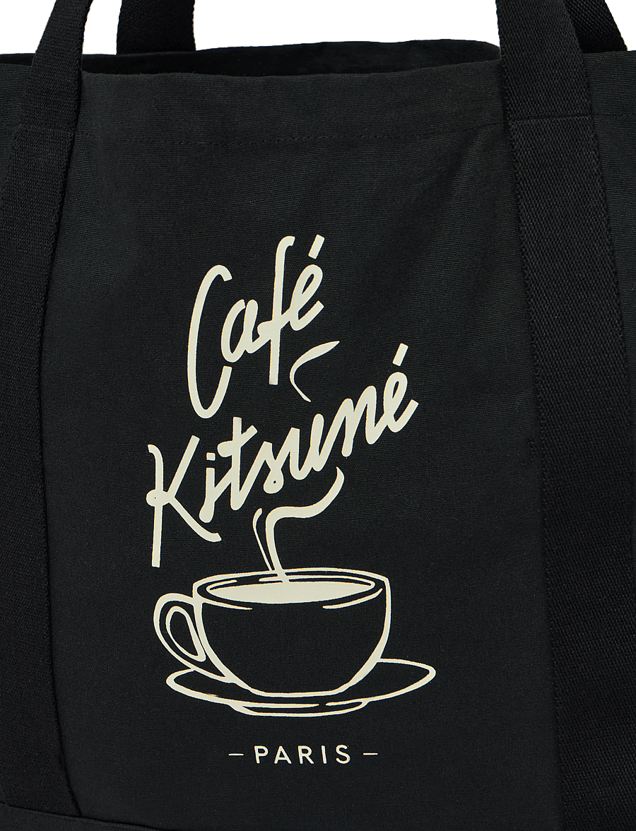 Maison Kitsune - TOTE BAG CAFE KITSUNE BK - carry bags - black - 2