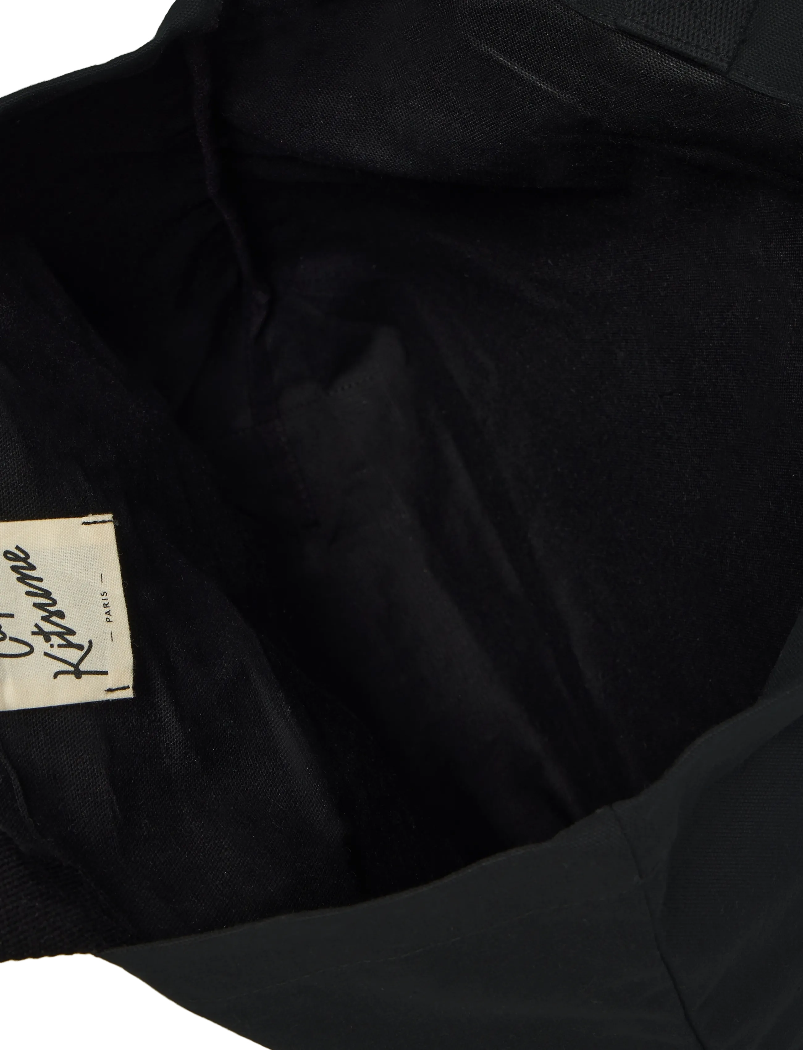 Maison Kitsune - TOTE BAG CAFE KITSUNE BK - carry bags - black - 3