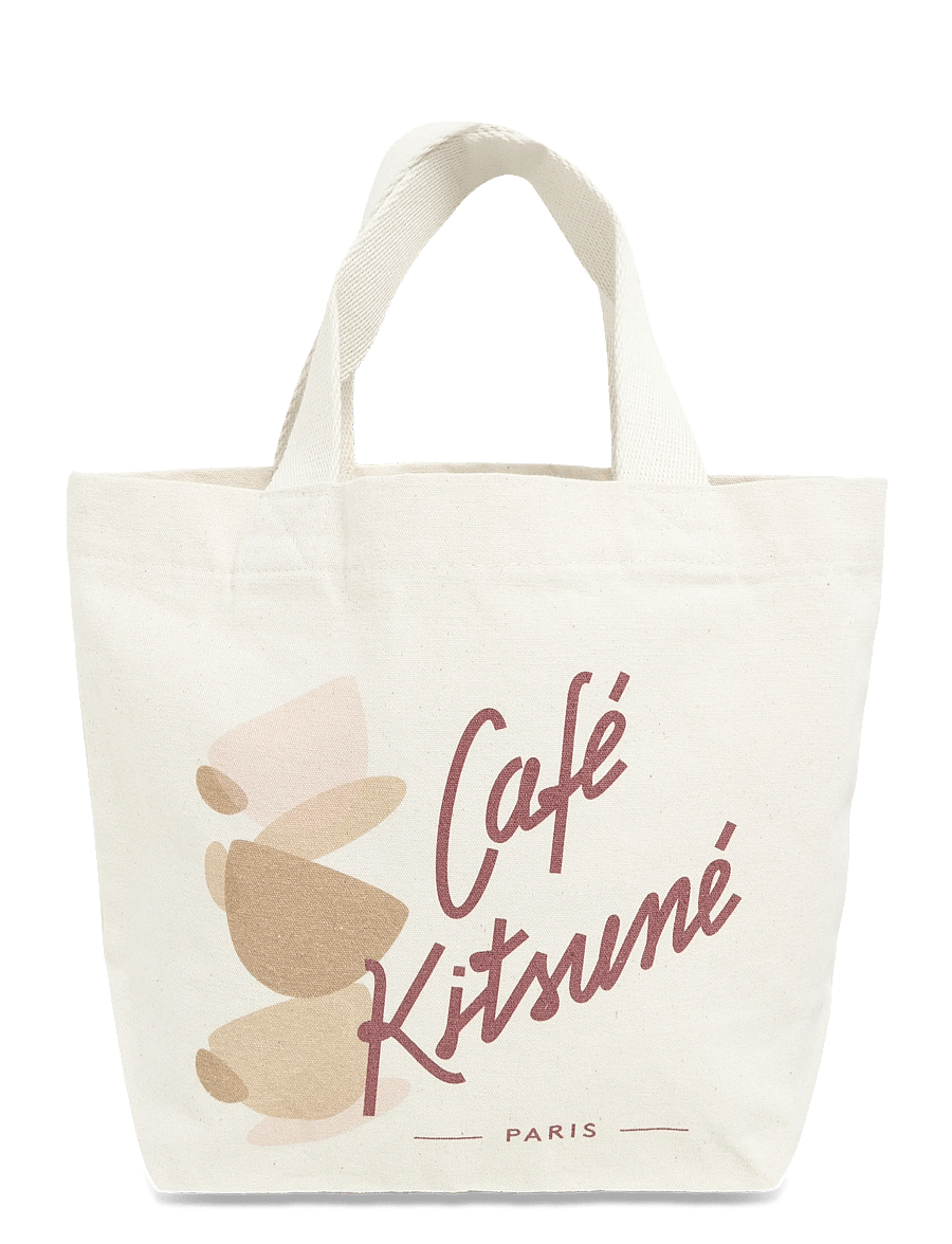 Maison Kitsune - CUP CAFE KITSUNE MINI TOTE - shoppers - latte - 0