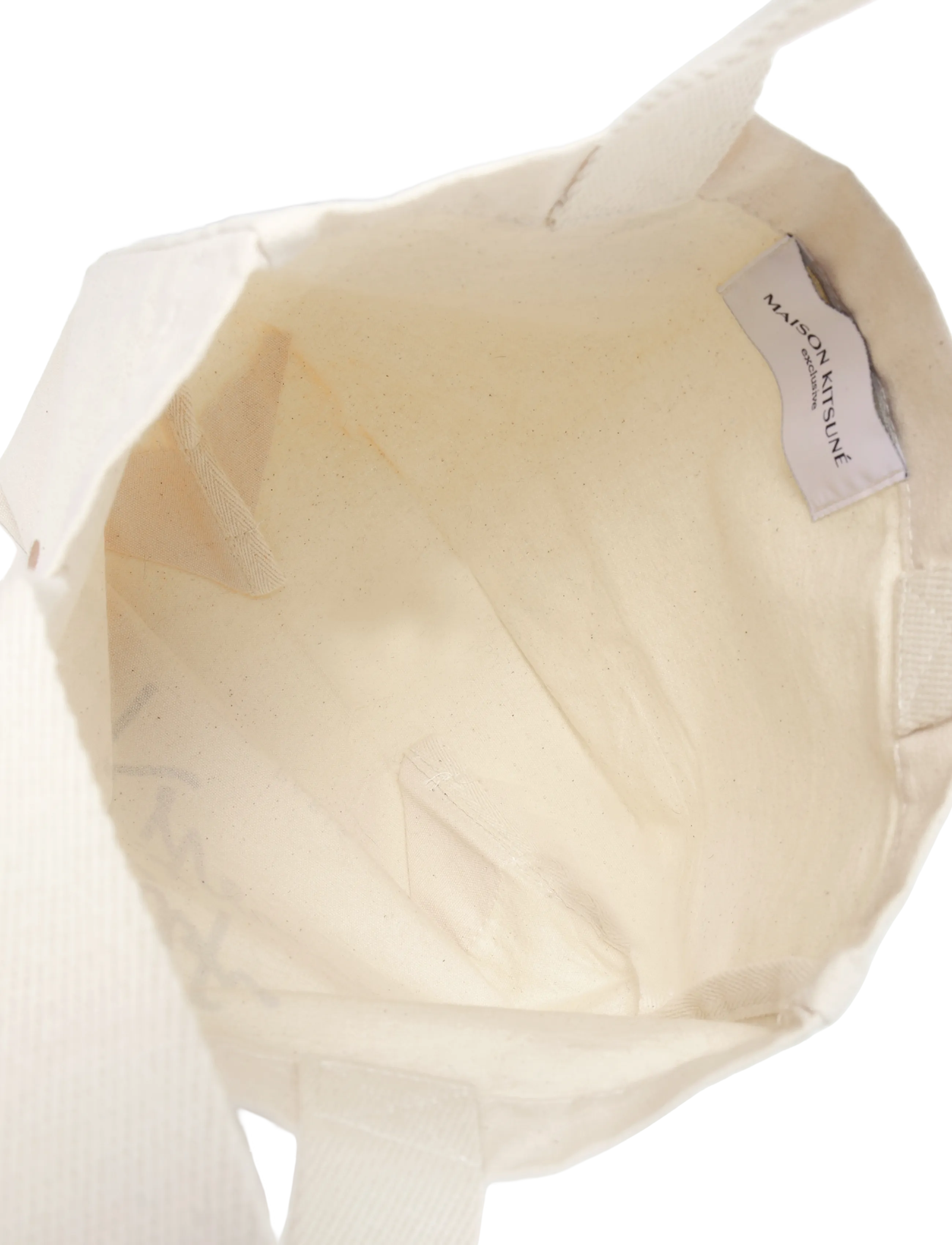 Maison Kitsune - CUP CAFE KITSUNE MINI TOTE - shoppers - latte - 3