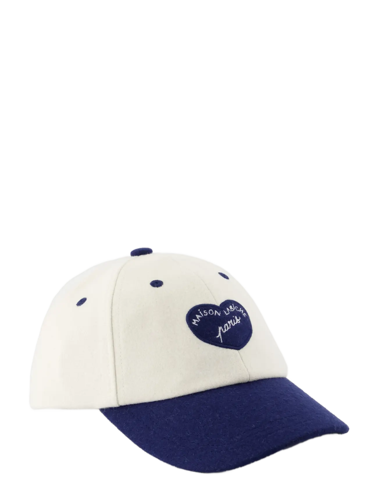 Maison Labiche BEAUMONT PATCH COEUR - Festival-outfit - WOOL NAVY IVORY / cream