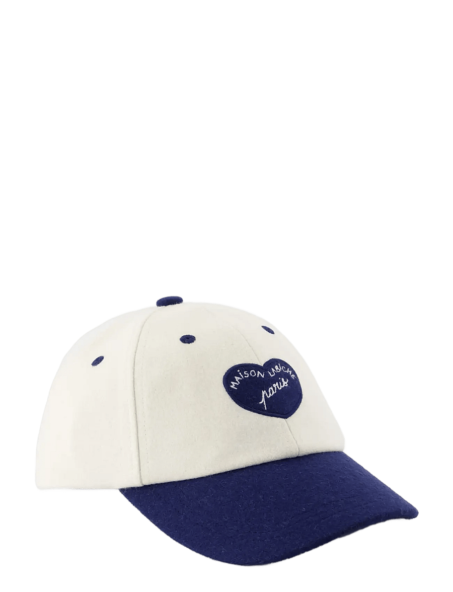 Maison Labiche - BEAUMONT PATCH COEUR - kappen - wool navy ivory - 0