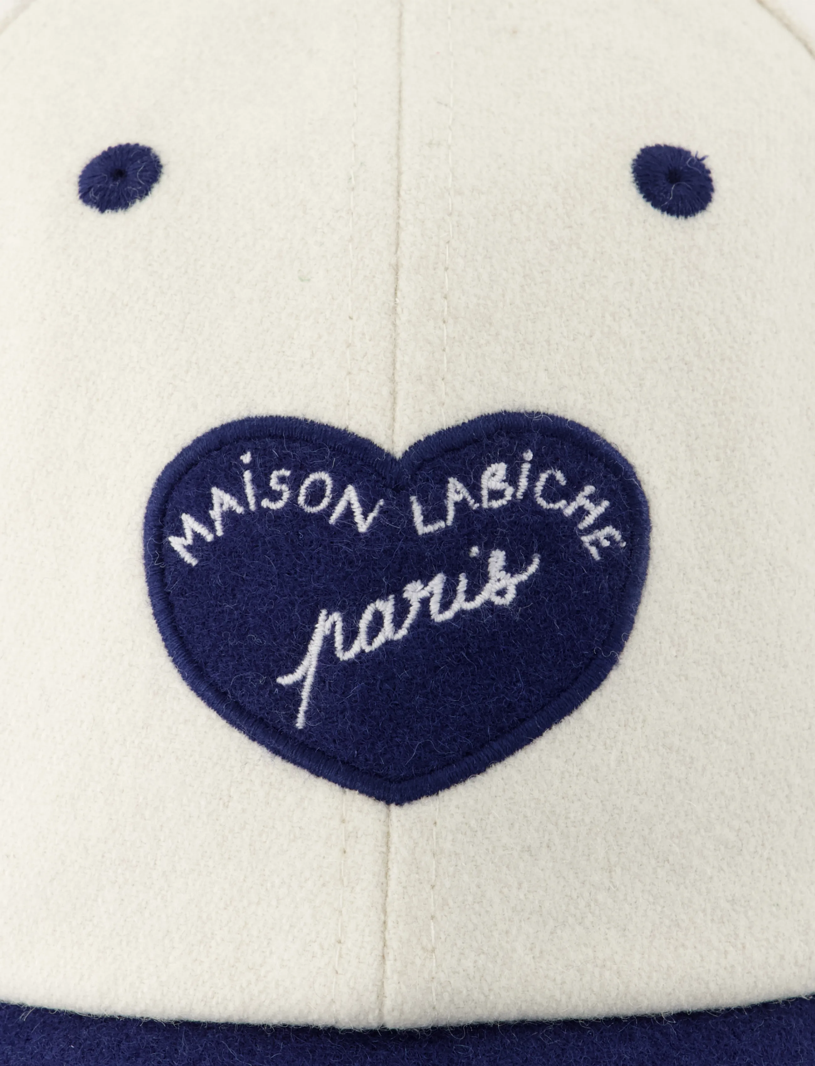 Maison Labiche - BEAUMONT PATCH COEUR - wool navy ivory - 2