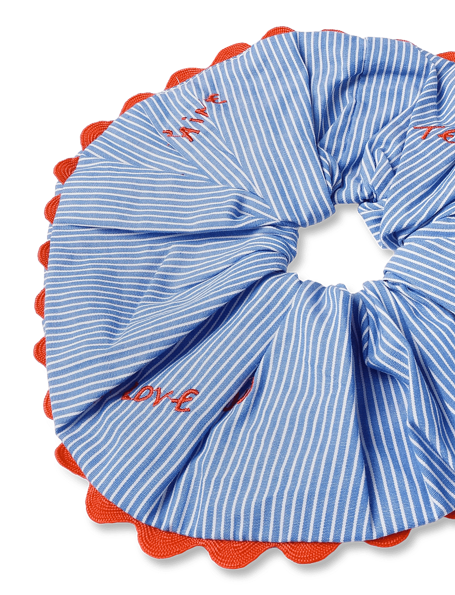 Maison Labiche - DRANEM JE T'AIME TE AMO - krumputeygjur og hárteygjur - stripes blue - 3
