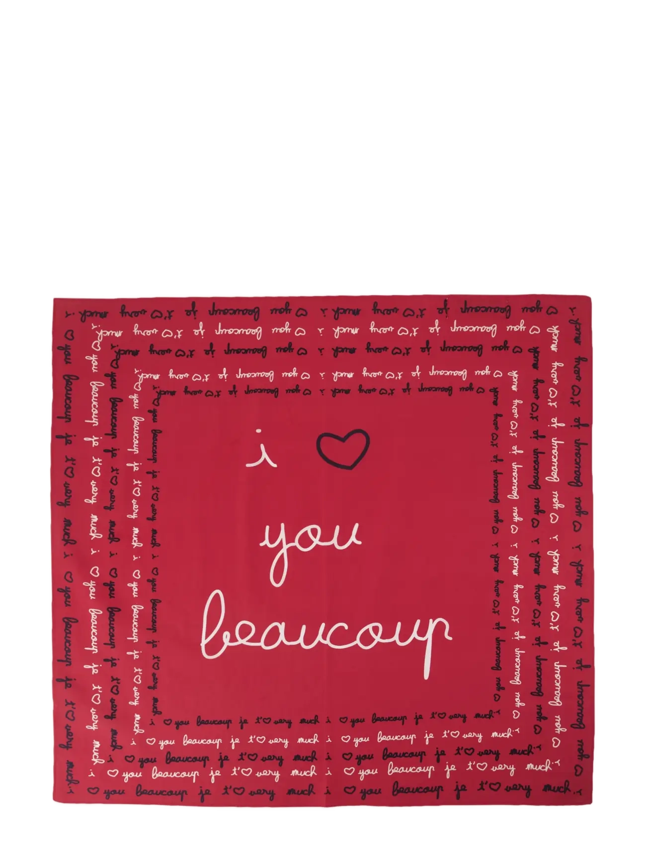 Maison Labiche Lampue I Love You Beaucoup, One Size, Scarves, Rot - Lightweight Frauen