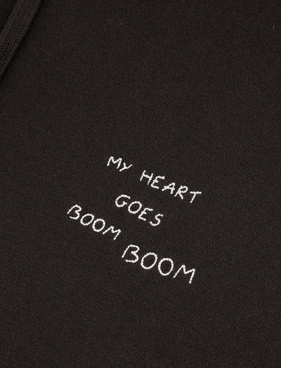Maison Labiche - CROZATIER HEART GOES BOOM/GOTS - hoodies - dark roast - 3