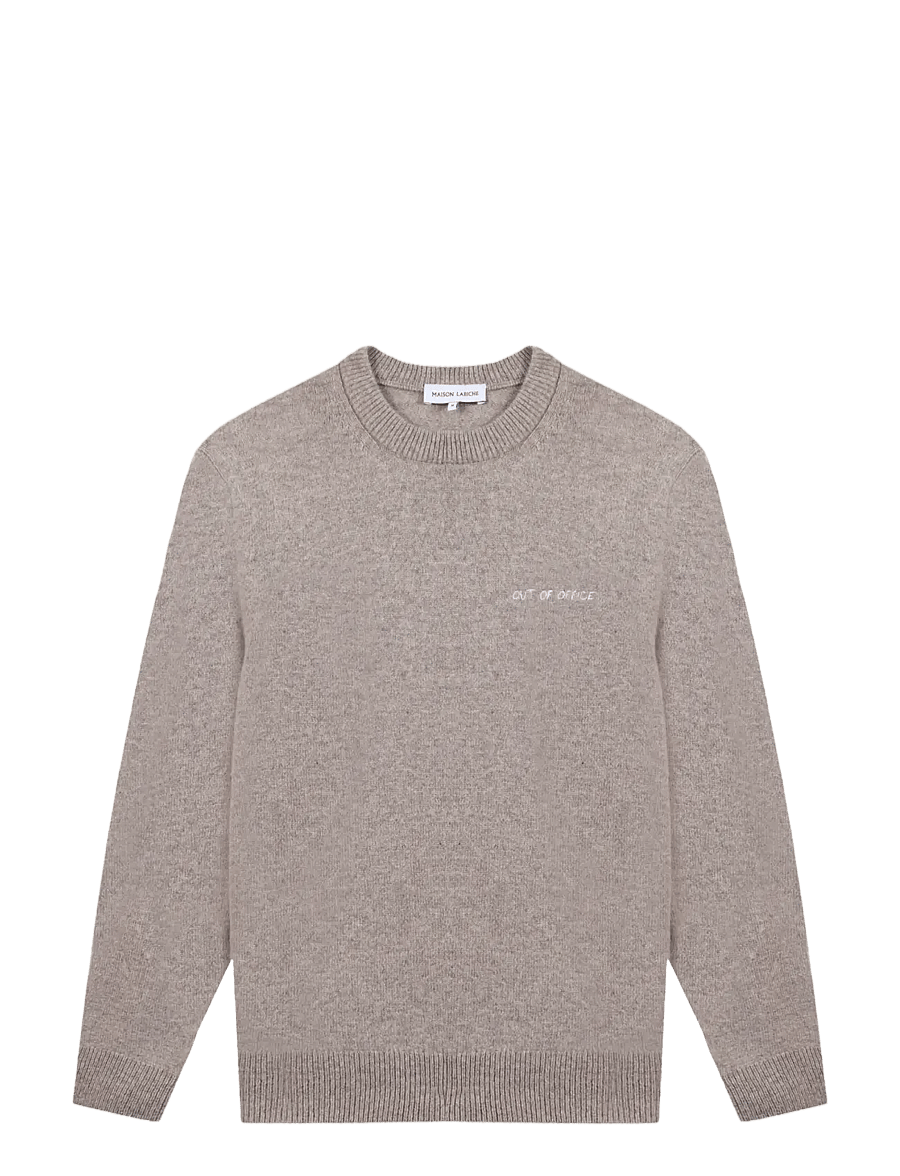 Maison Labiche - GRAND CERF OUT OF OFFICE - rundhals - smoked beige - 0