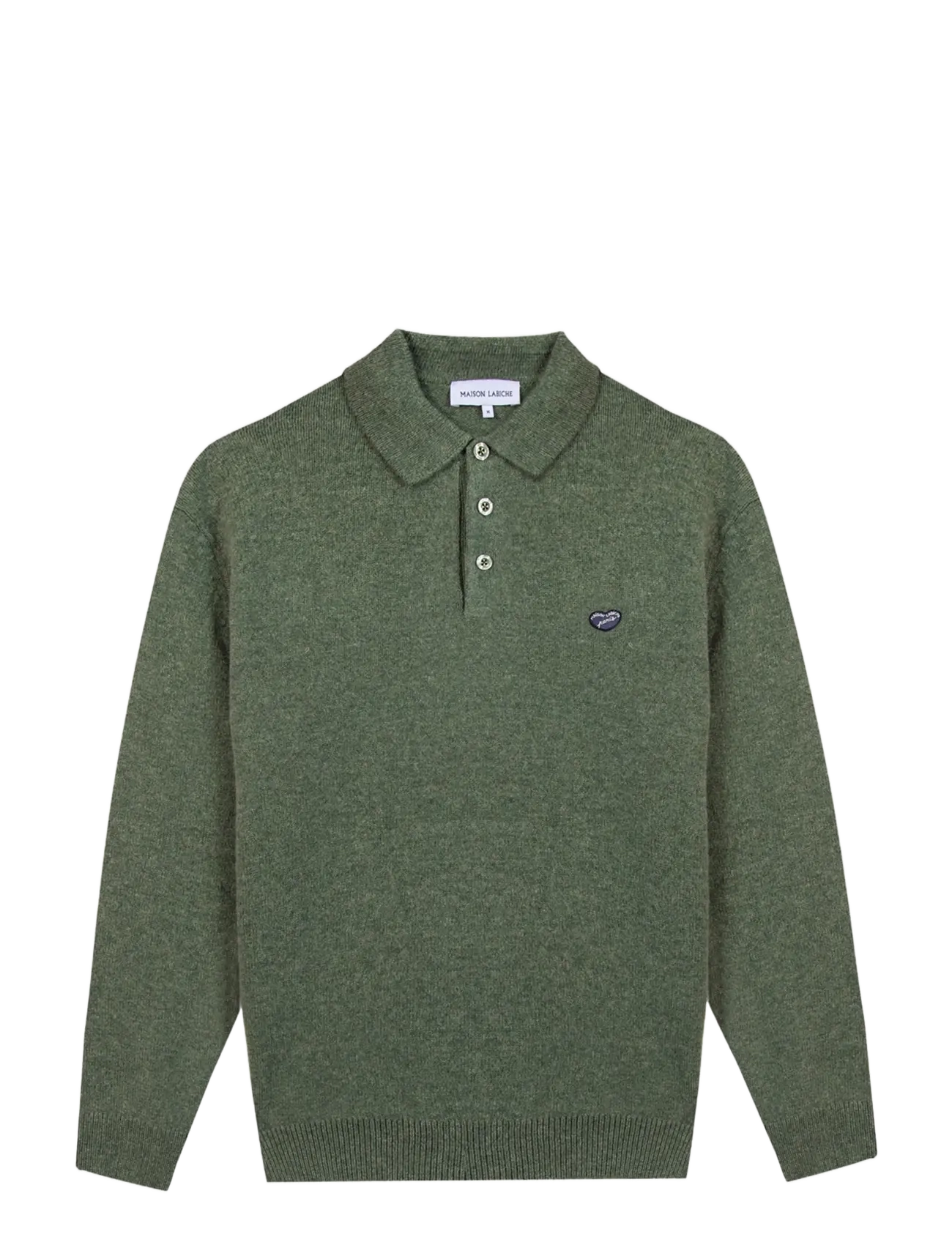 Maison Labiche GUILLAUMIN PATCH COEUR - Strickmode - OLIVE GREEN / khaki/green