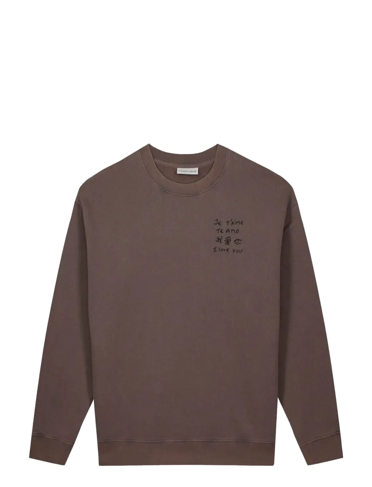 Maison Labiche LEDRU JE T'AIME /GOTS - Clothing - DARK ASHES WASHED / brown